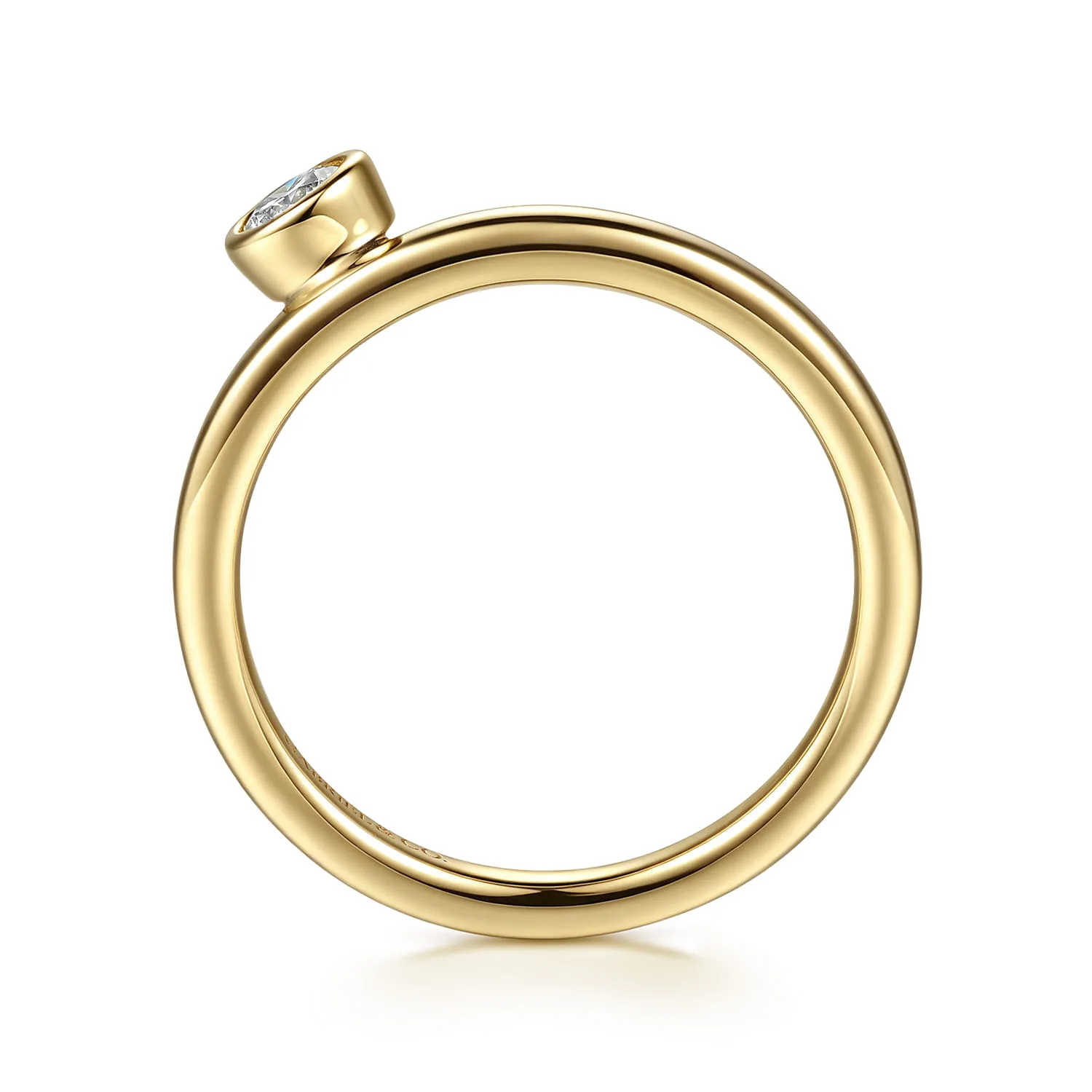 Bezel Setting Diamond Ring Enhancer in 14K Yellow Gold, photograph 2