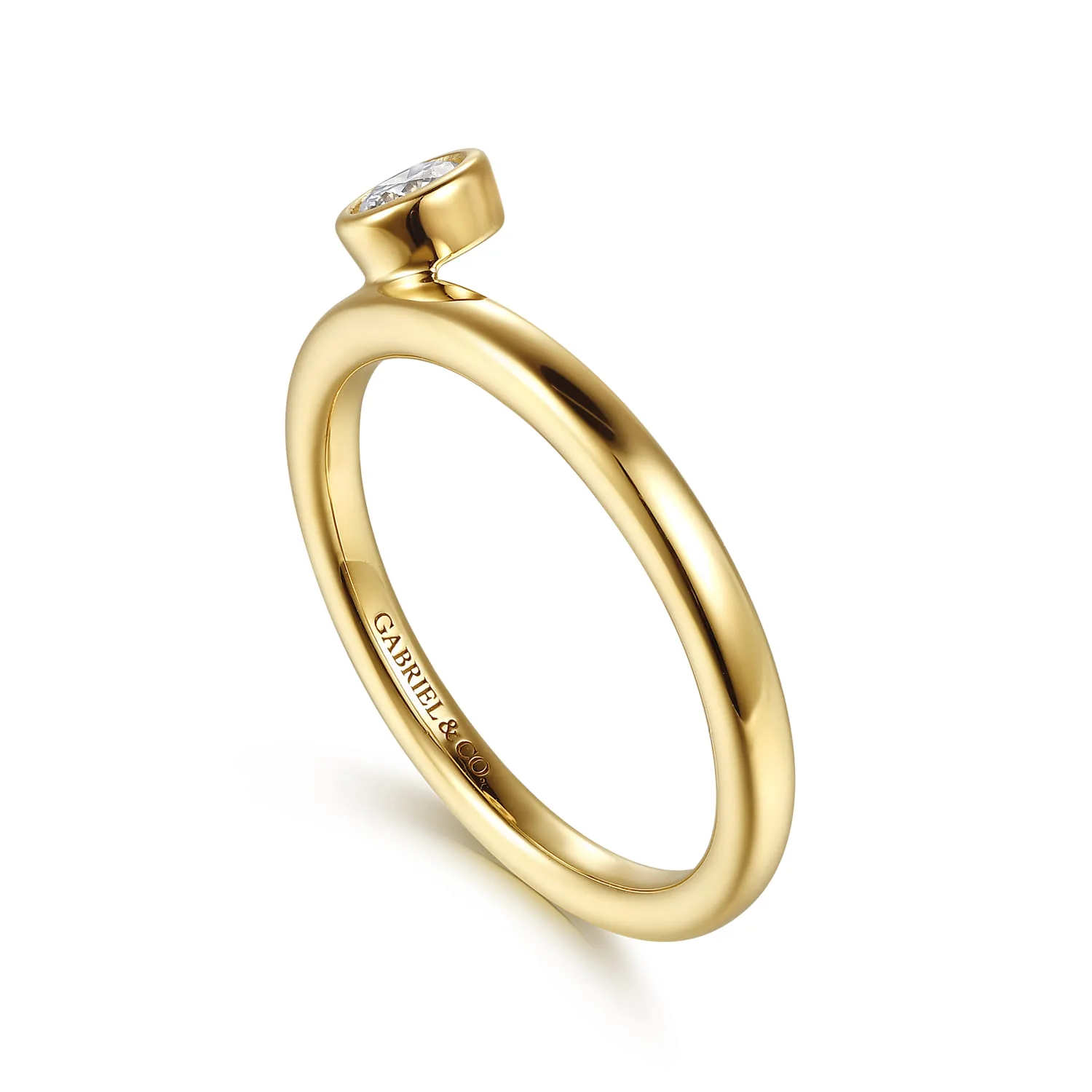 Bezel Setting Diamond Ring Enhancer in 14K Yellow Gold, photograph 3