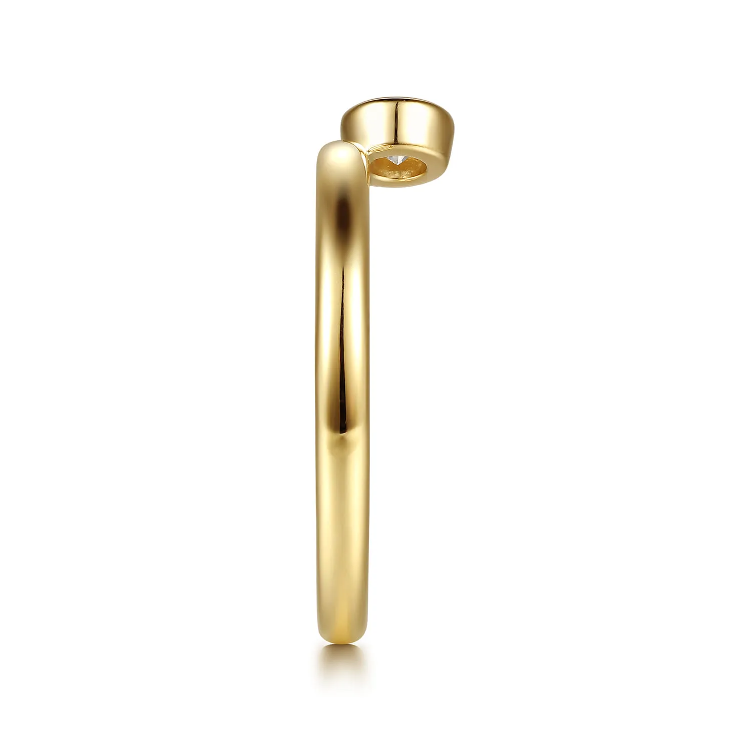 Bezel Setting Diamond Ring Enhancer in 14K Yellow Gold, photograph 4