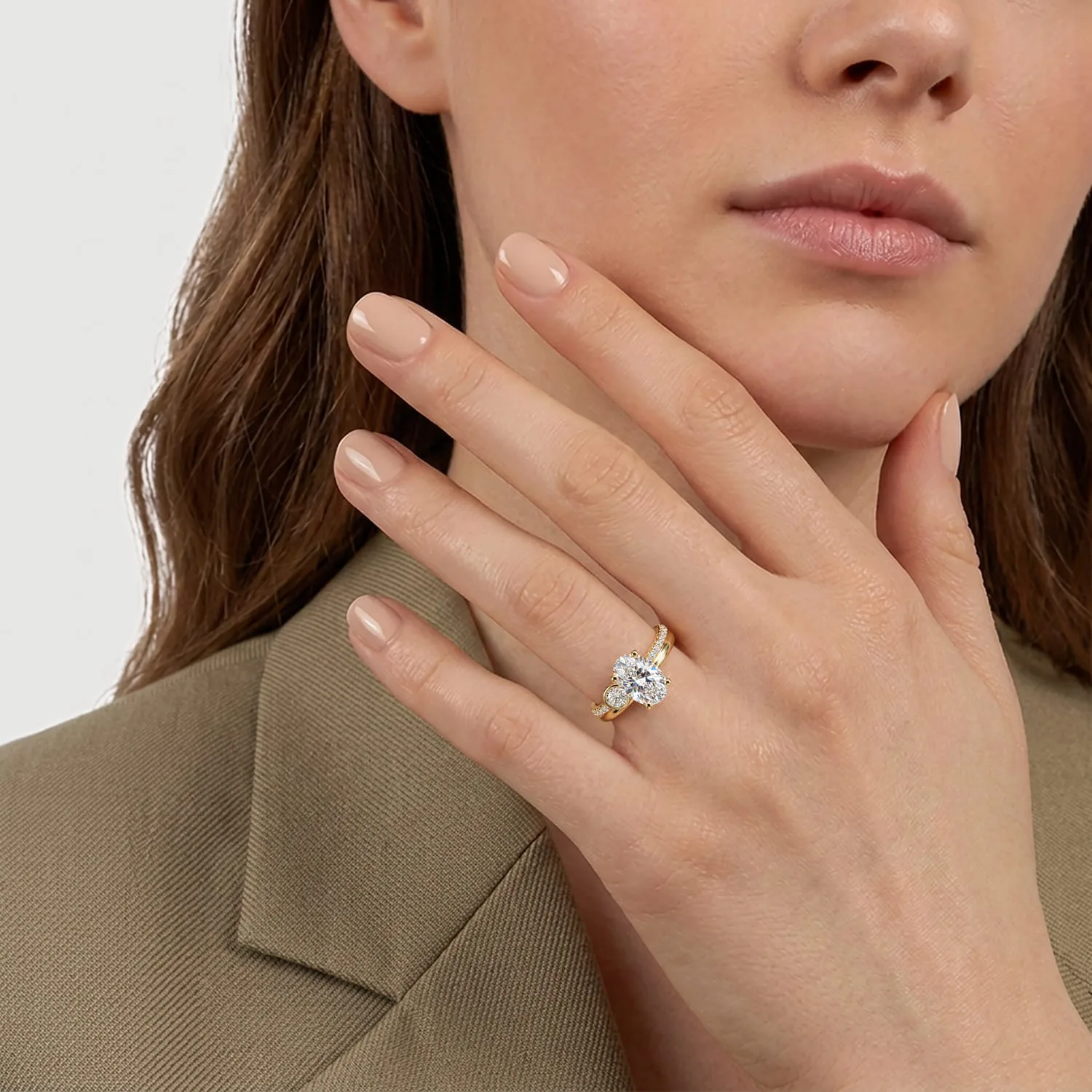 Bezel Setting Diamond Ring Enhancer in 14K Yellow Gold, photograph 6