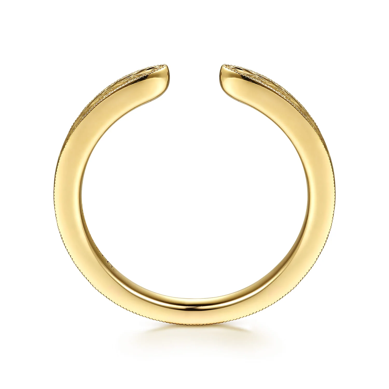 Vintage Inspired Open Eternity Band in 14K Yellow Gold, photograph 2