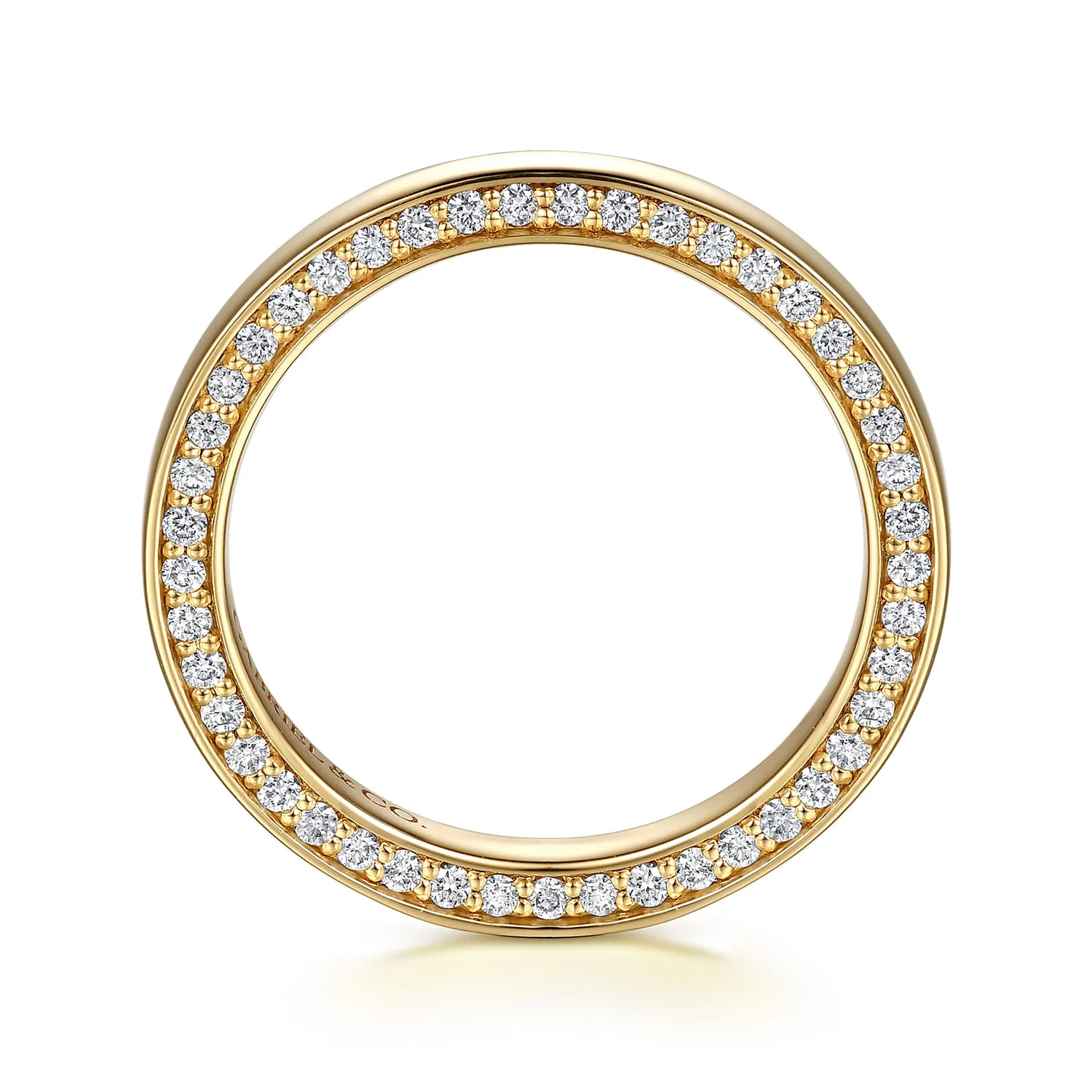 Prong Setting Diamond Eternity Band in 14K Yellow Gold, photograph 2