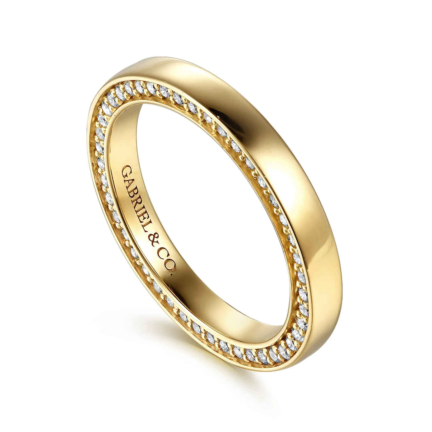 Prong Setting Diamond Eternity Band in 14K Yellow Gold, photograph 3