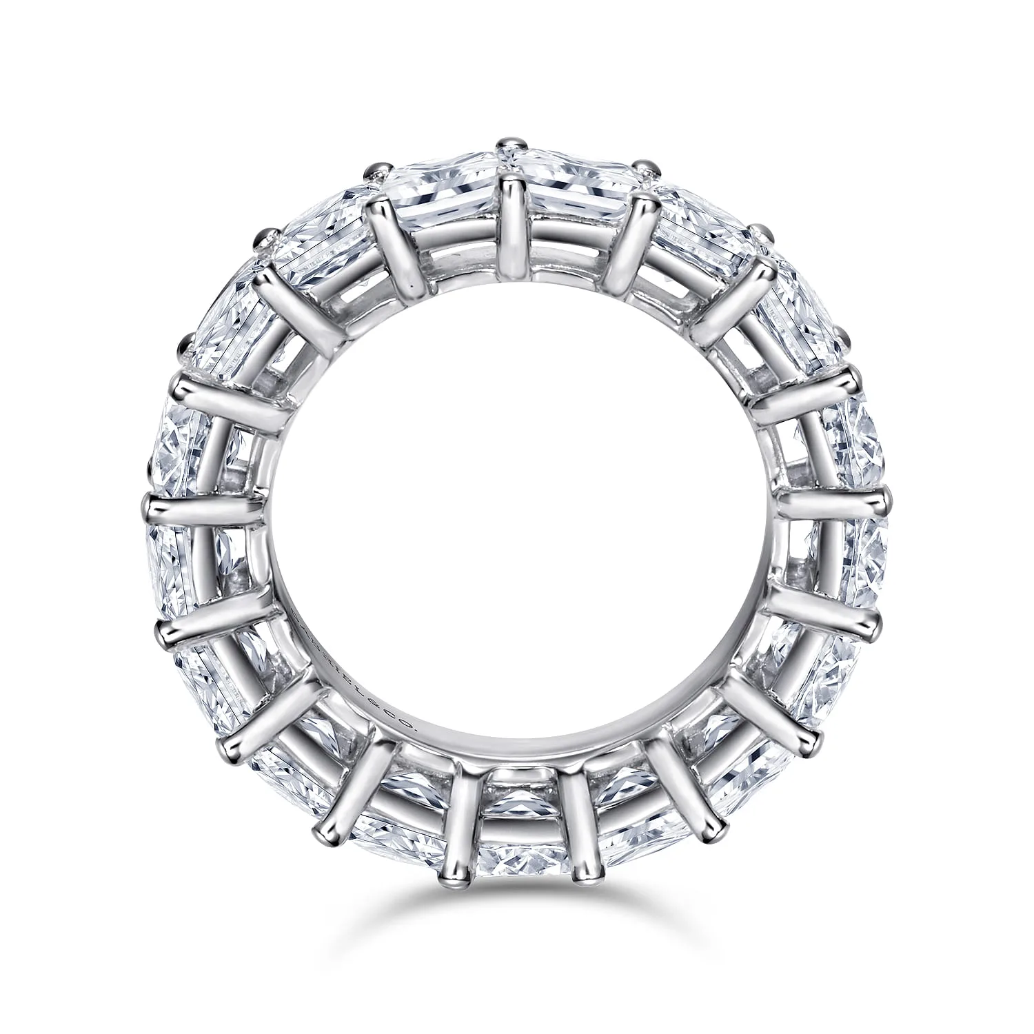 Shared Prong Diamond Eternity Band in 14K White Gold, photograph 2