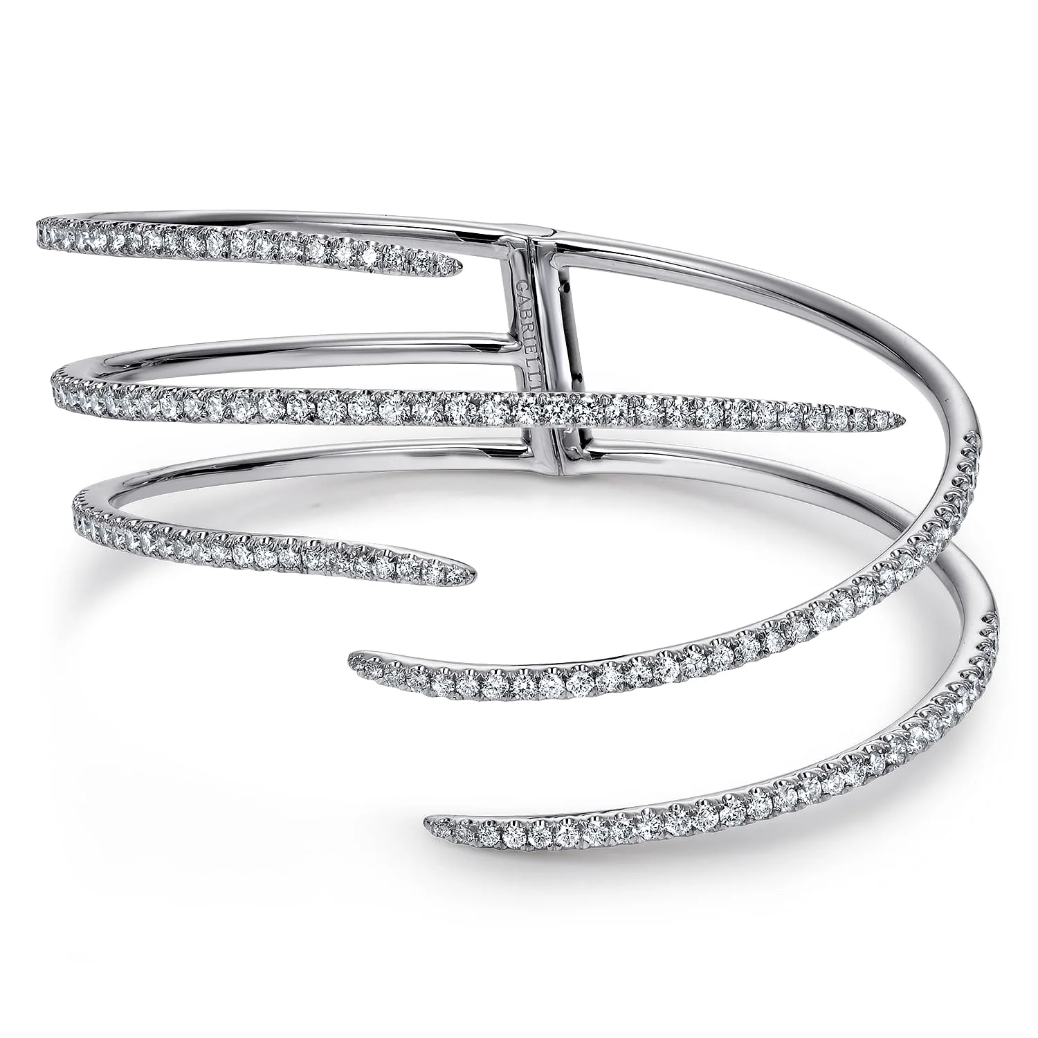 Split Asymmetrical Diamond Bangle