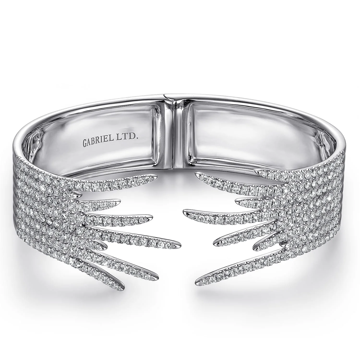 Split Fan Diamond Bangle