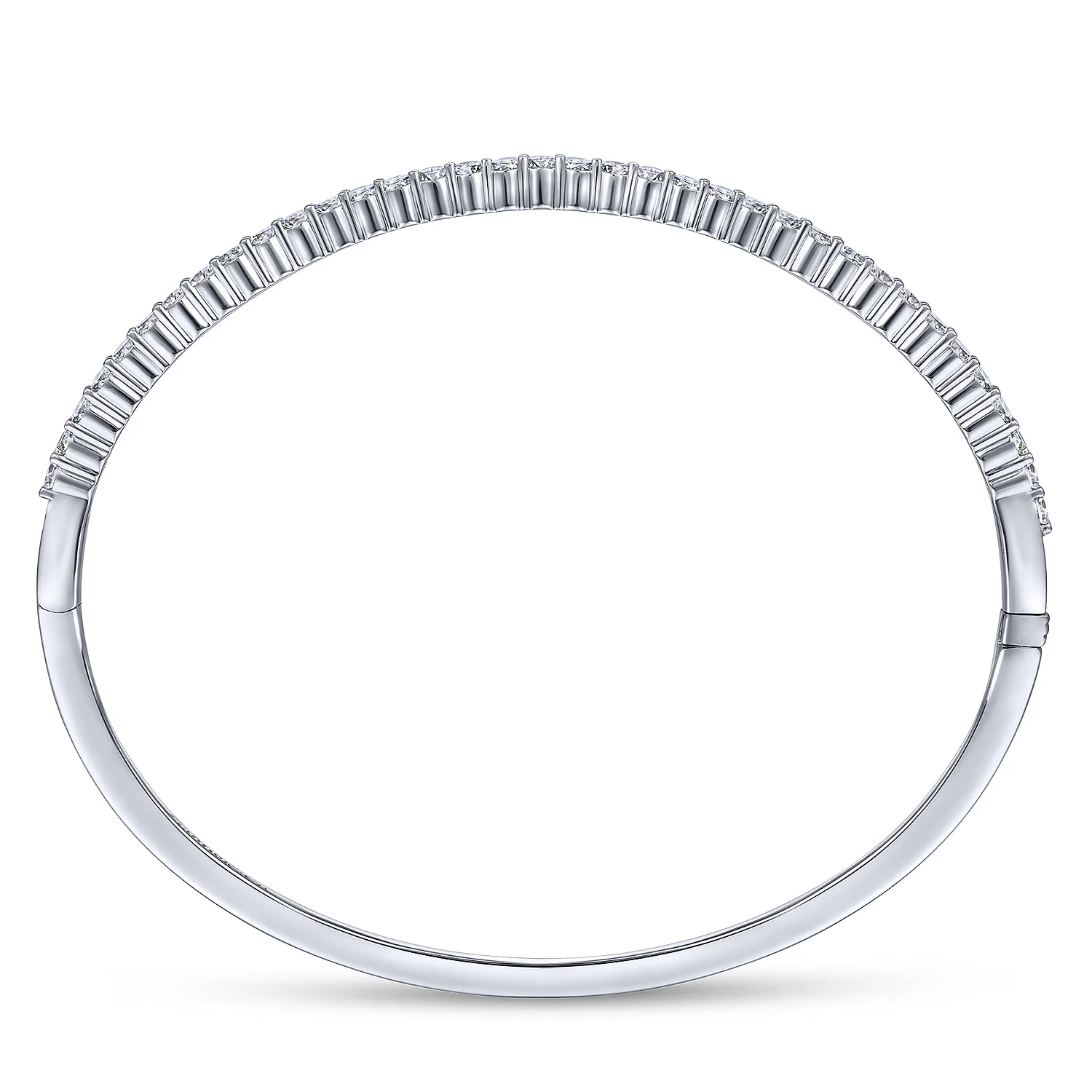 Diamond Bangle in 14K White Gold, photograph 3
