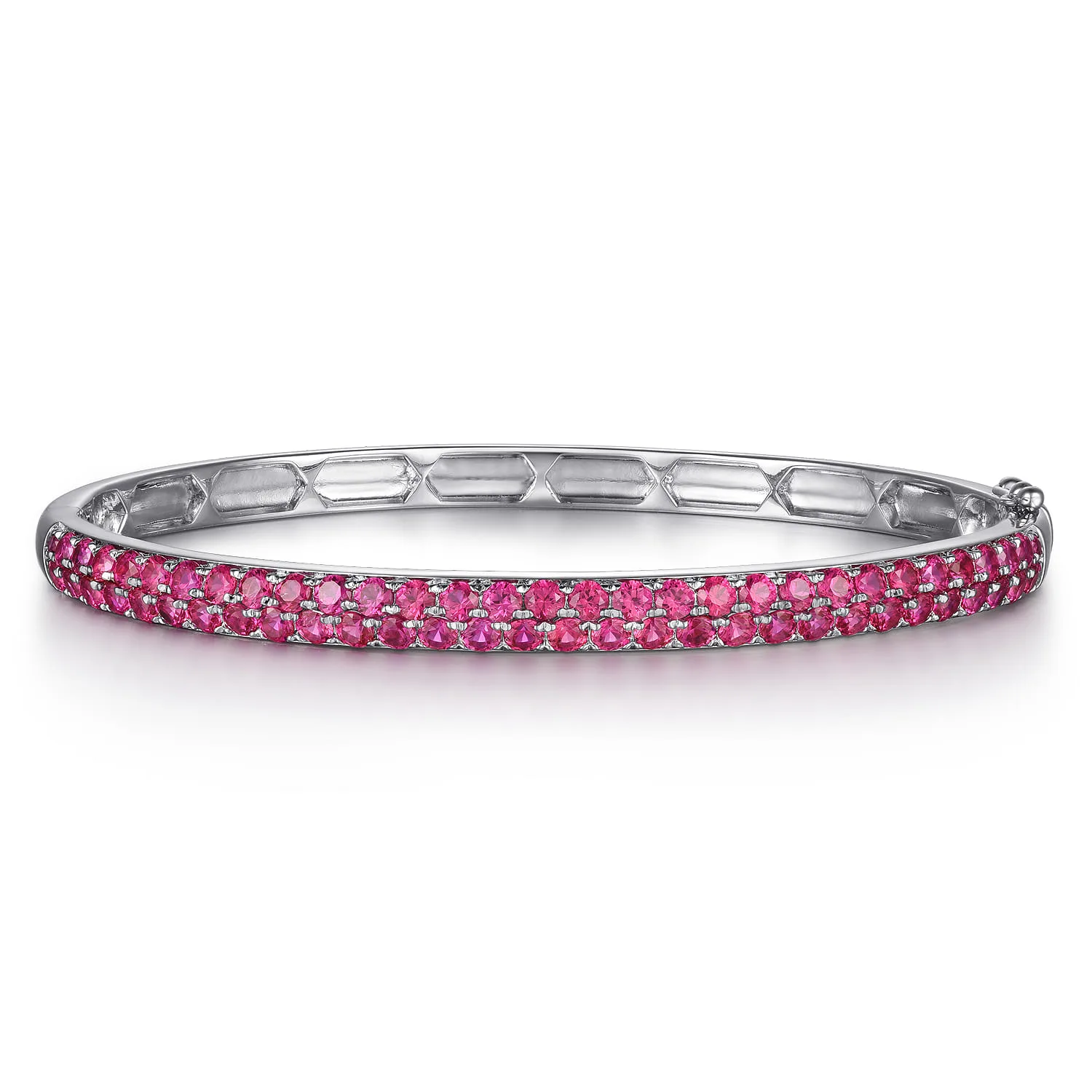Ruby Bangle in 14K White Gold