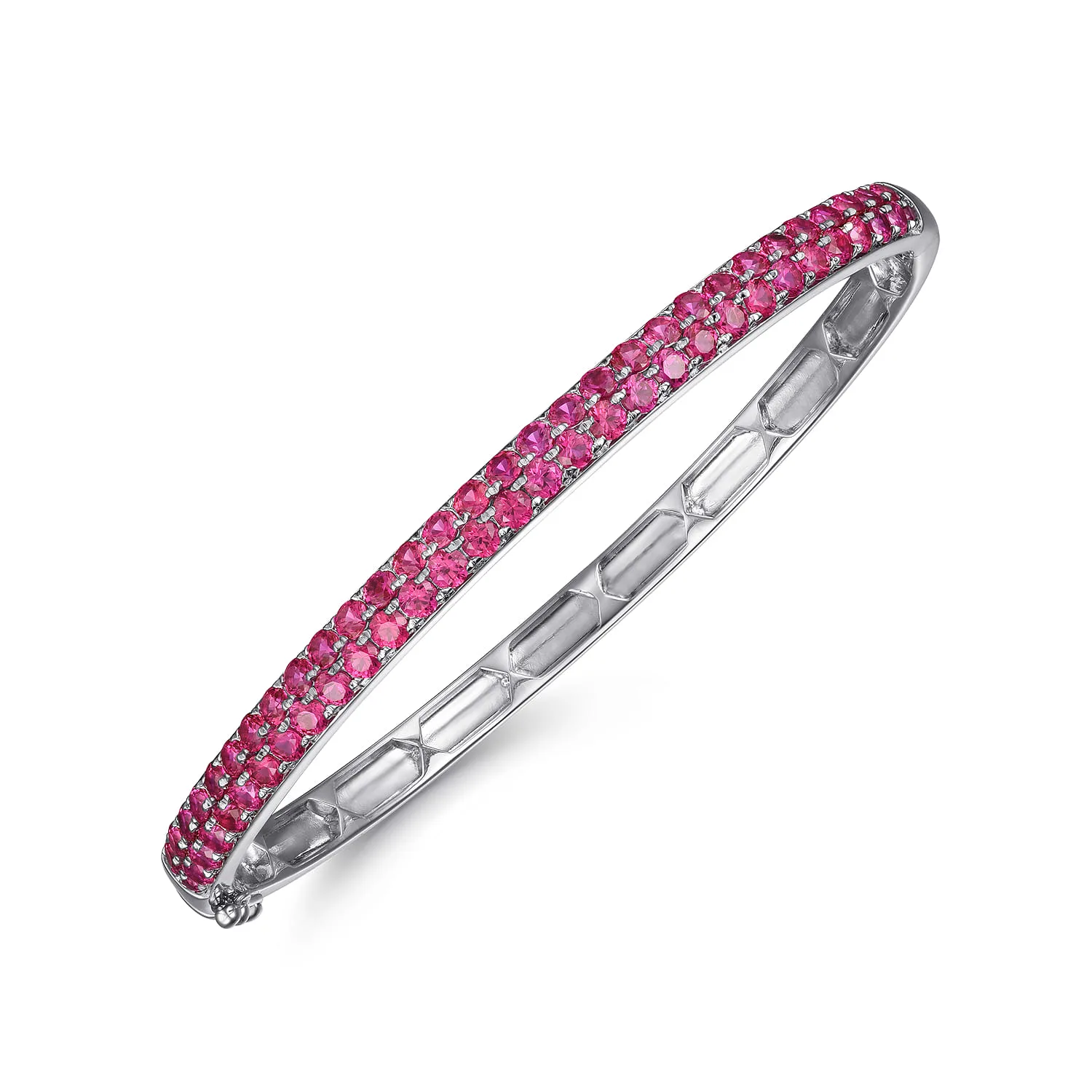 Ruby Bangle in 14K White Gold, photograph 2