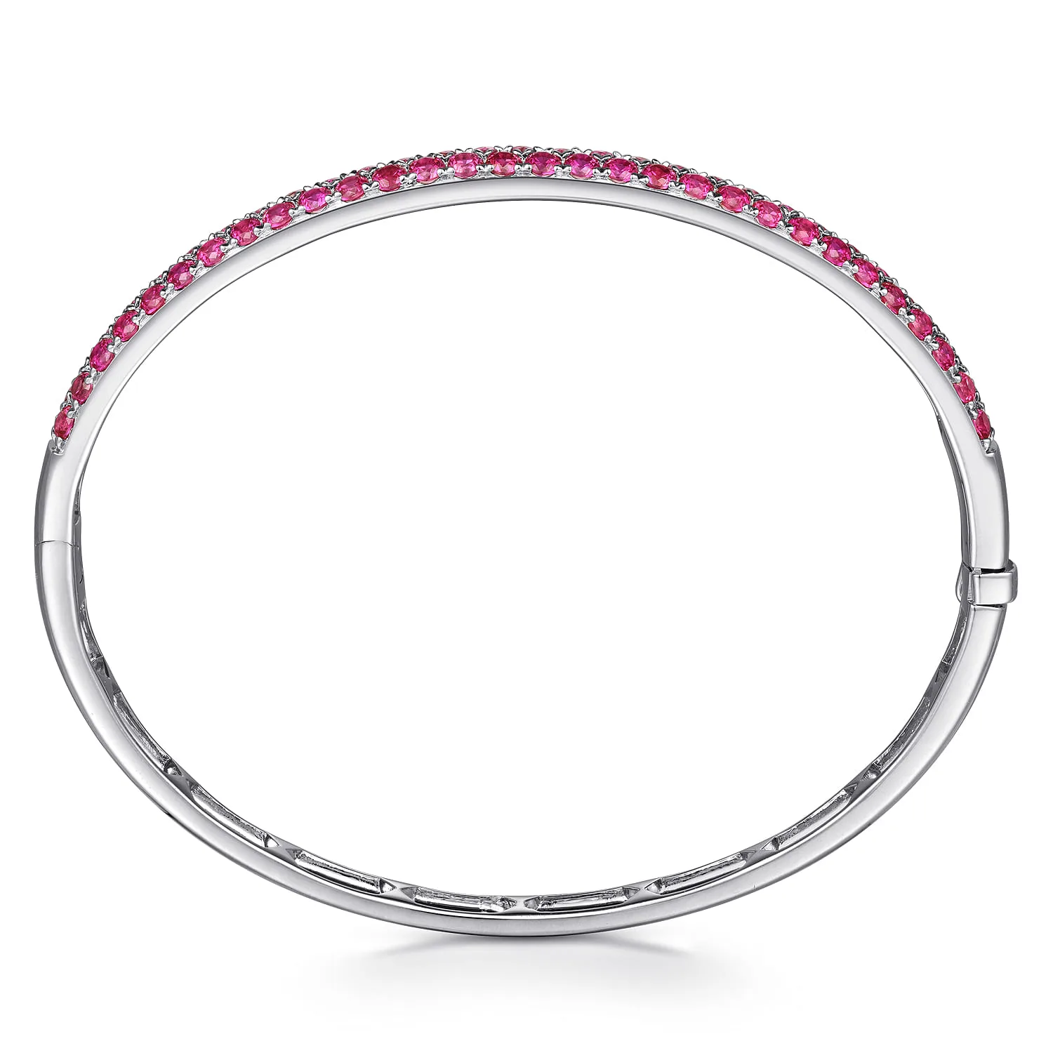 Ruby Bangle in 14K White Gold, photograph 3