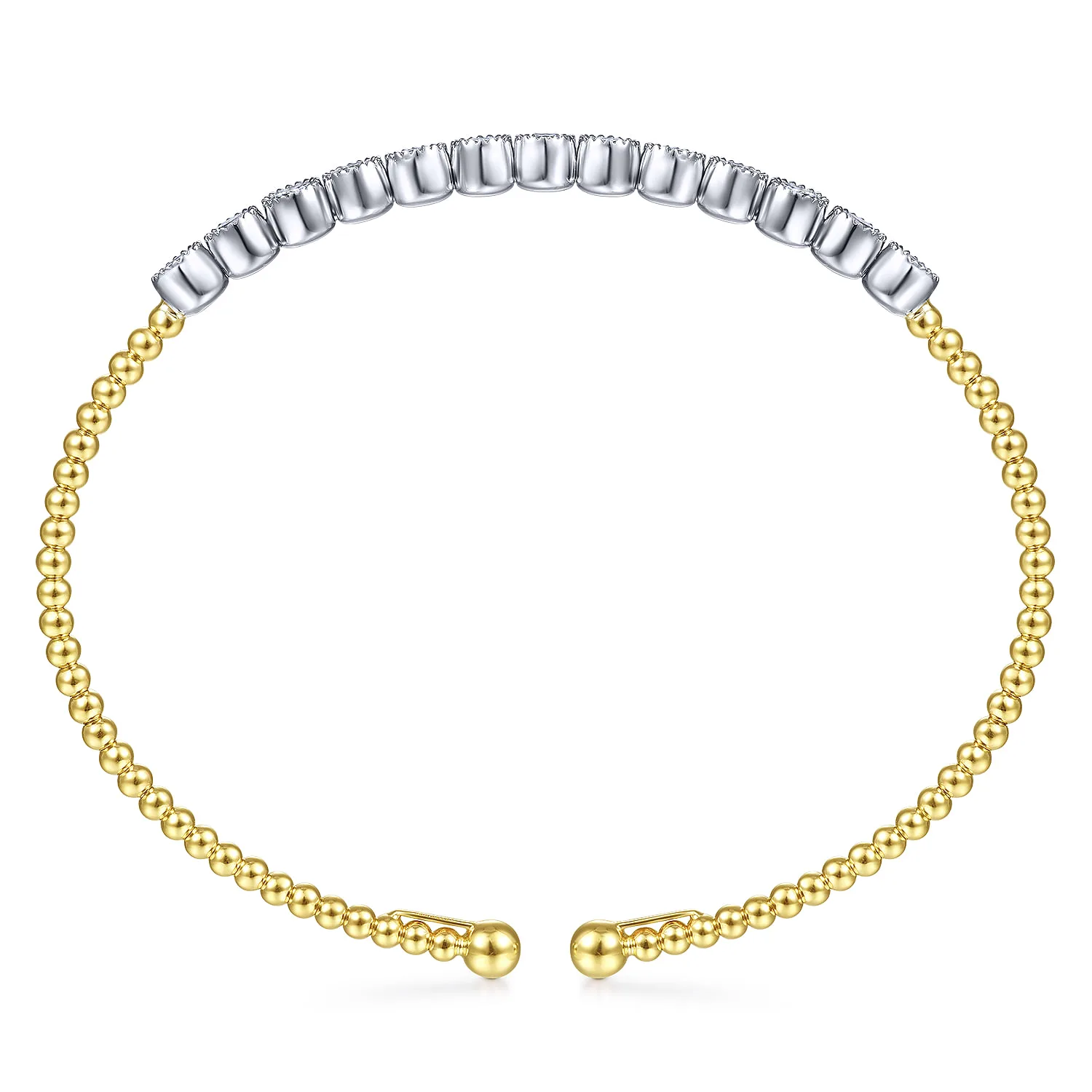 Diamond Bangle in 14K White/Yellow Gold, photograph 3