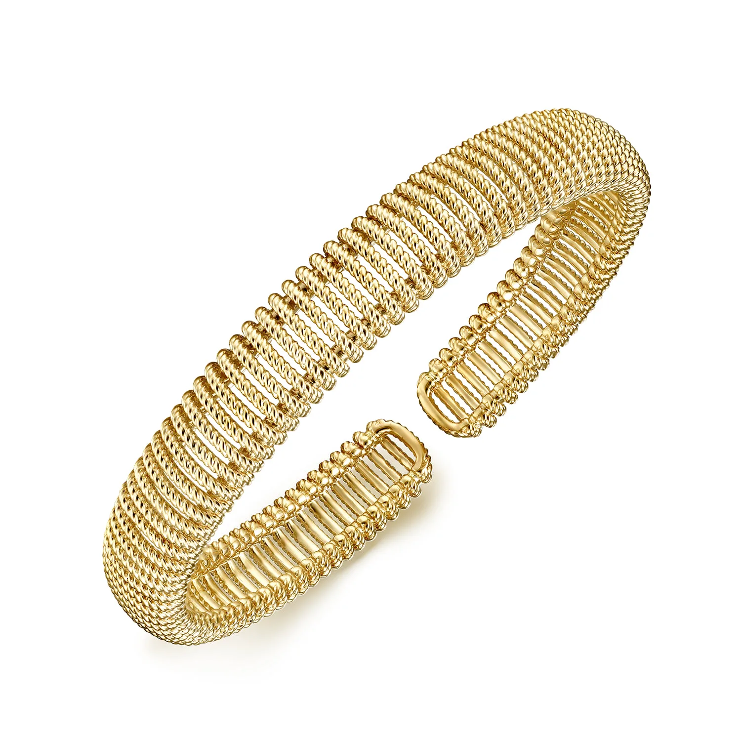 Twisted Rope Cuff Bracelet in 14K Yellow Gold, photograph 2