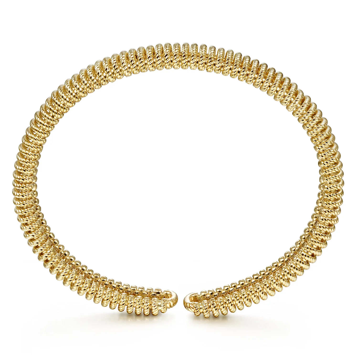 Twisted Rope Cuff Bracelet in 14K Yellow Gold, photograph 3