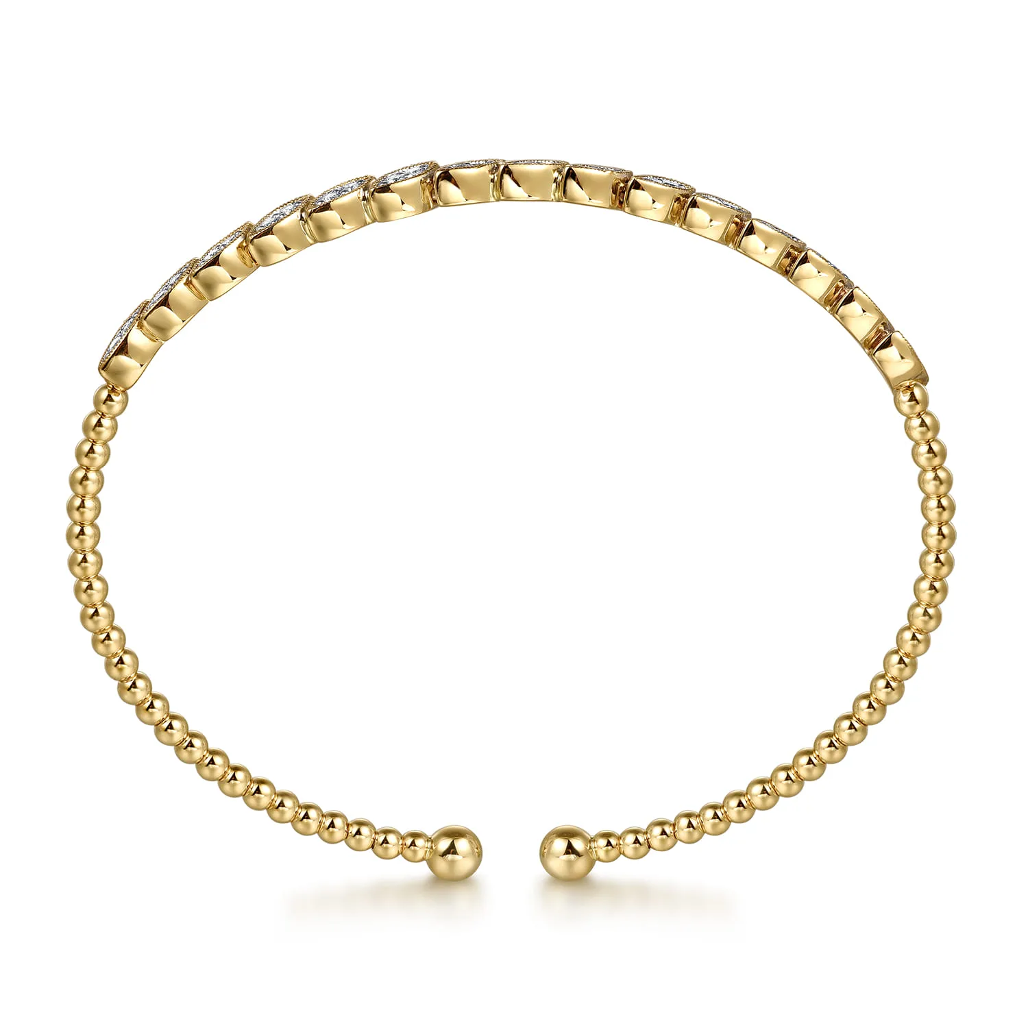 Diamond Bangle in 14K Yellow Gold, photograph 3