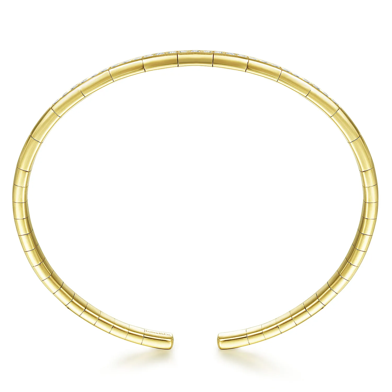 Diamond Bangle in 14K Yellow Gold, photograph 3