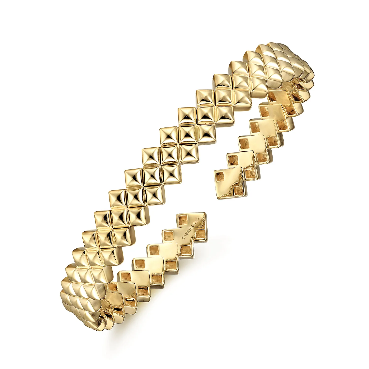 Plain Demure Bangle in 14K Yellow Gold, photograph 2