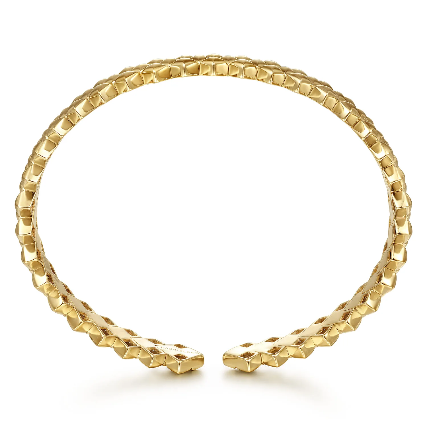 Plain Demure Bangle in 14K Yellow Gold, photograph 3