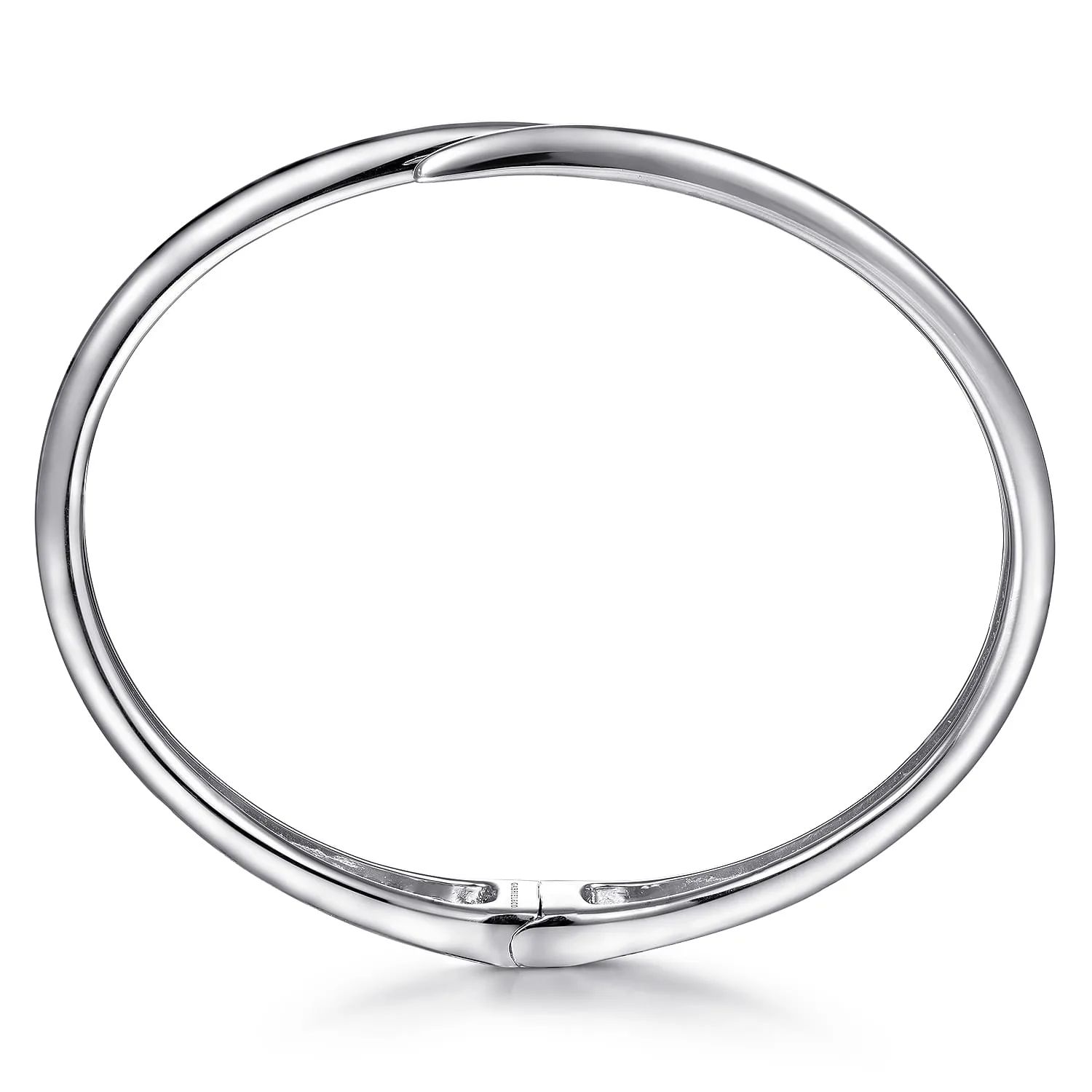 Bypass Hinged Cuff in Sterling Silver, photograph 3