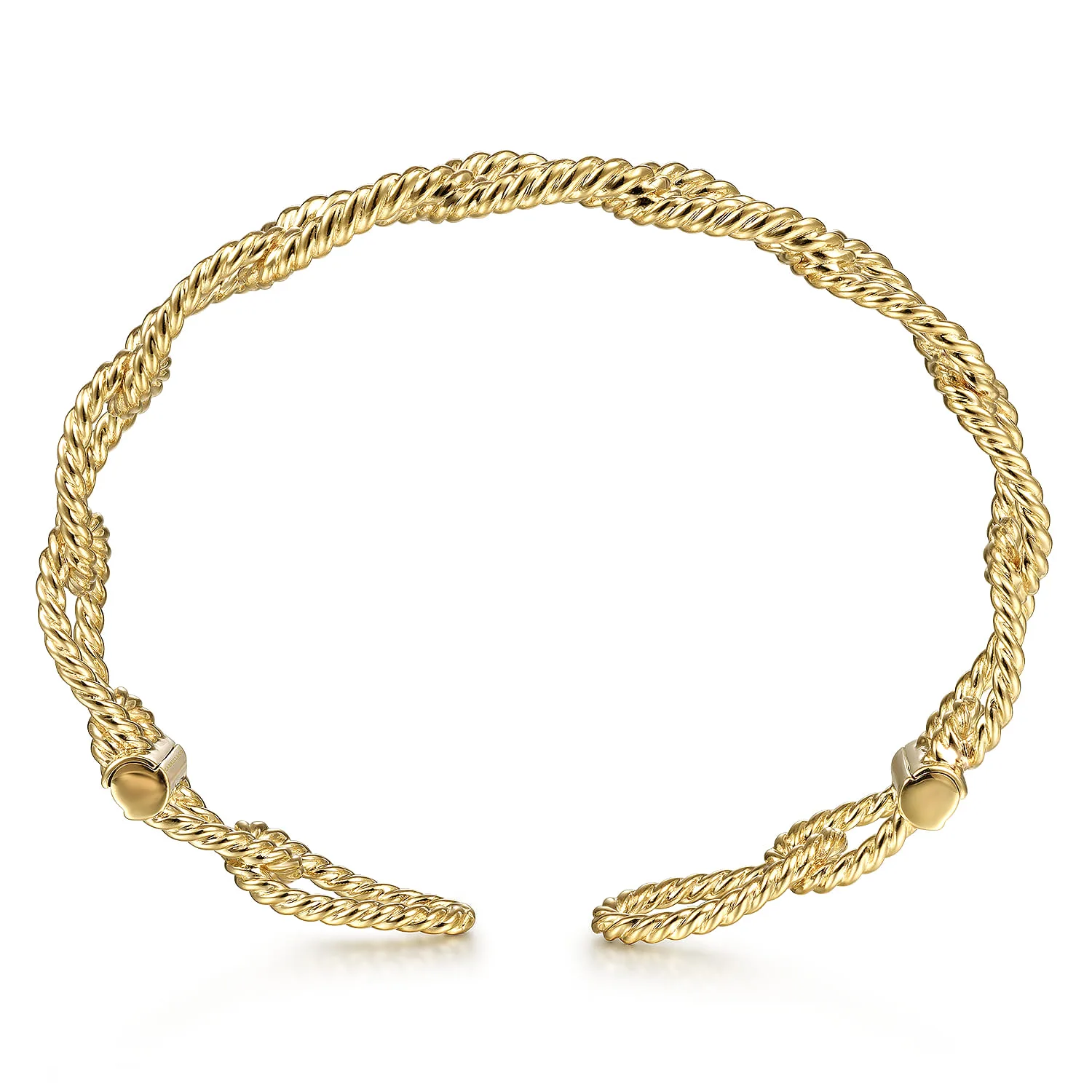 Twisted Rope Link Bangle in 14K Yellow Gold, photograph 3