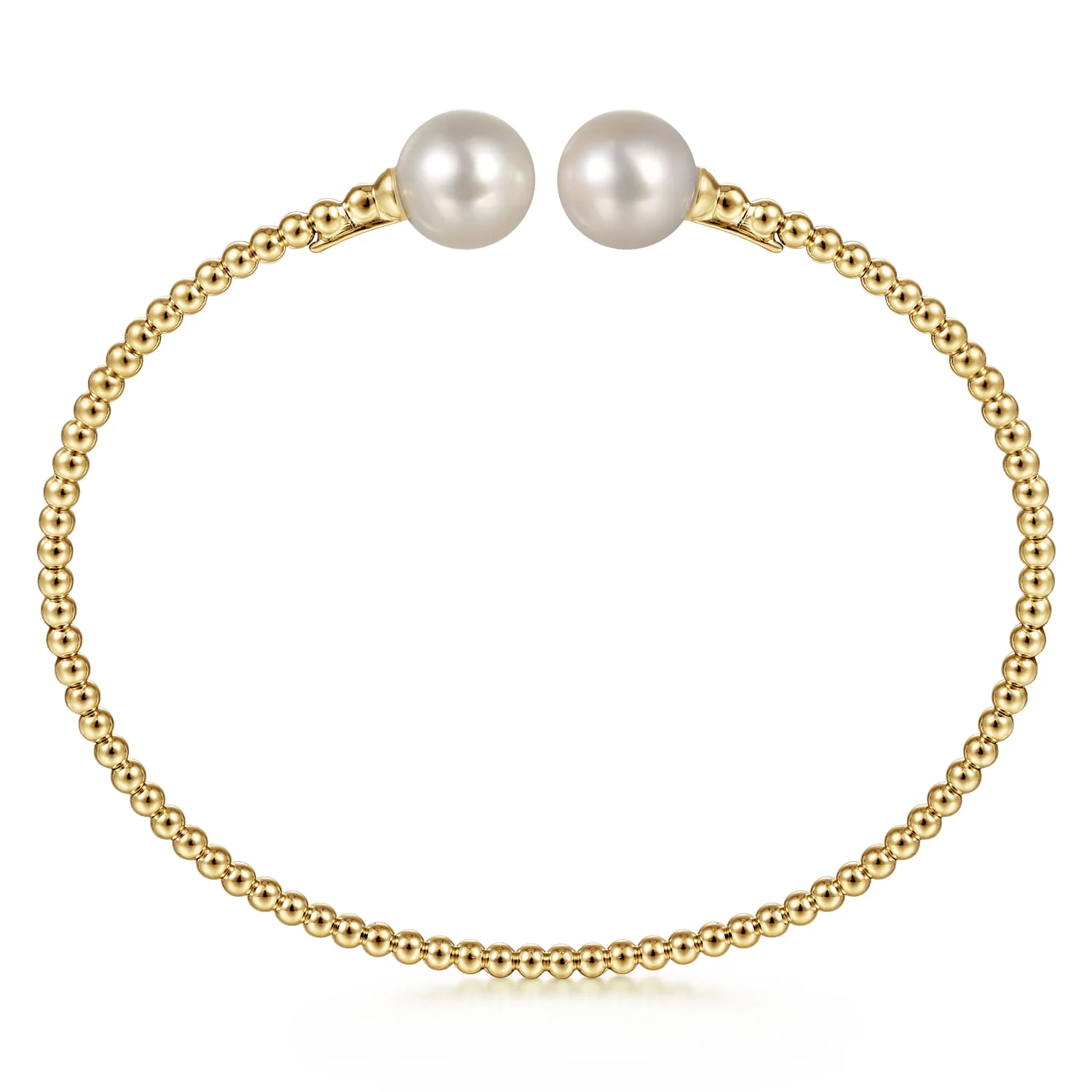 Bujukan Pearls Split Bangle in 14K Yellow Gold, photograph 3