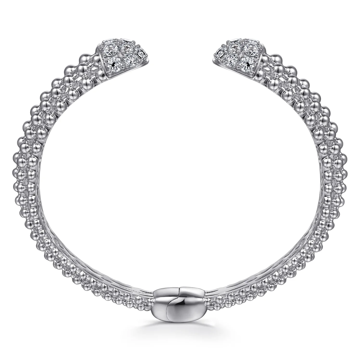 White Sapphire Bujukan Bangle in Sterling Silver, photograph 3