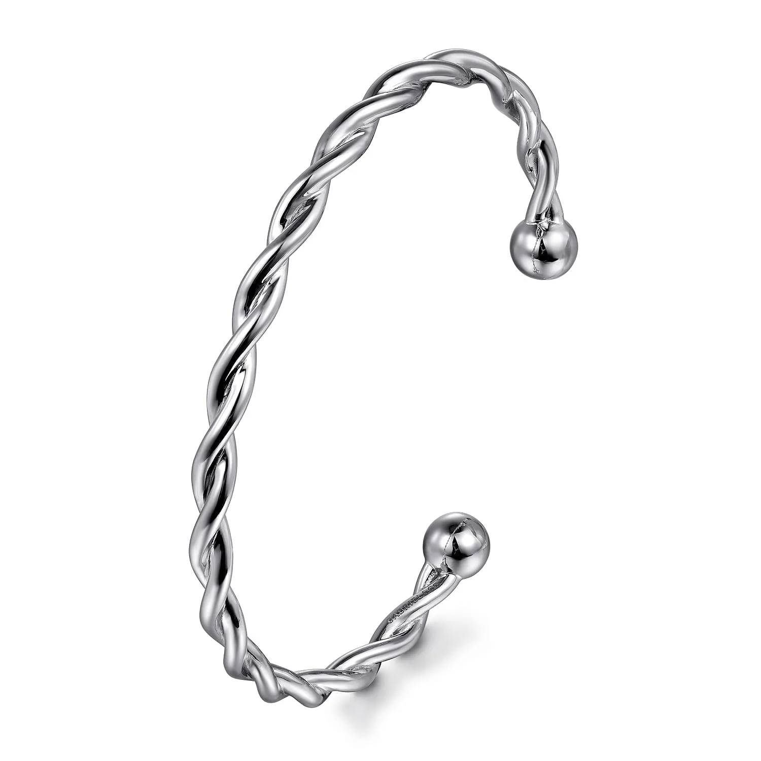 Twisted Cuff Bracelet in size #6.25 in Sterling Silver, photograph 2