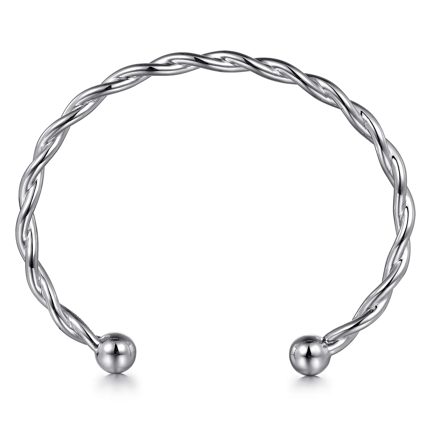 Twisted Cuff Bracelet in size #6.25 in Sterling Silver, photograph 3