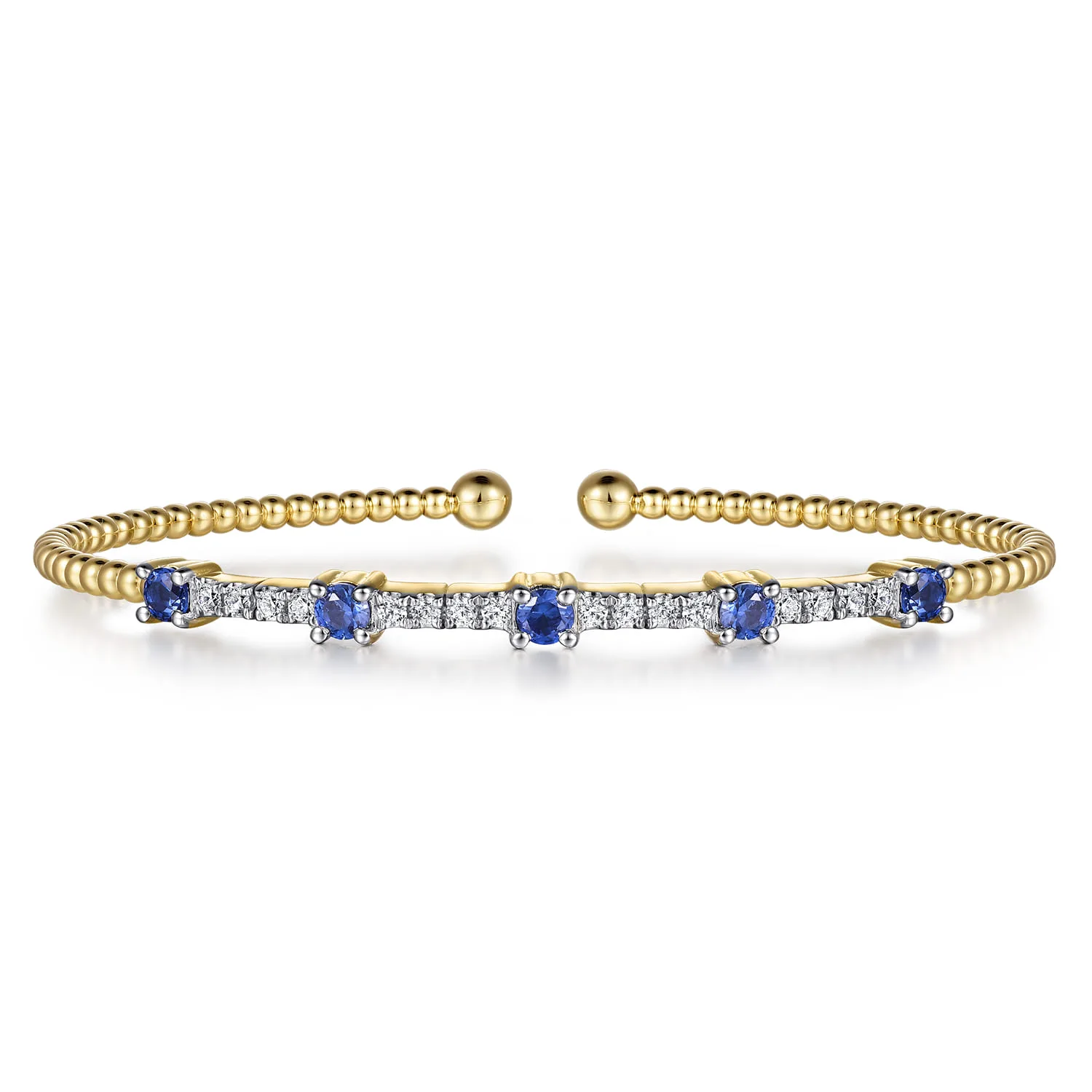 Bujukan Diamond and Blue Sapphire Cuff Bracelet