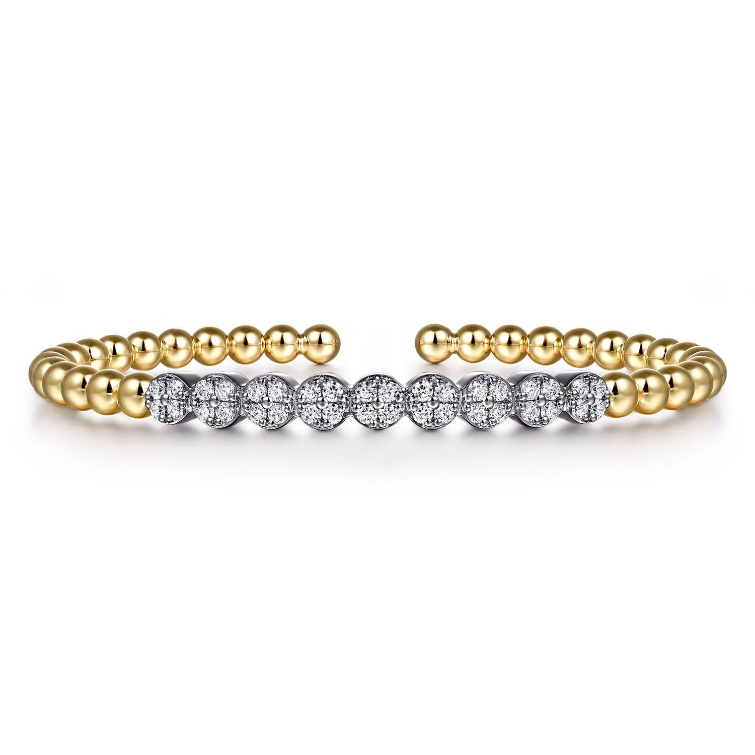 Bujukan Diamond Cluster Split Bangle Bracelet