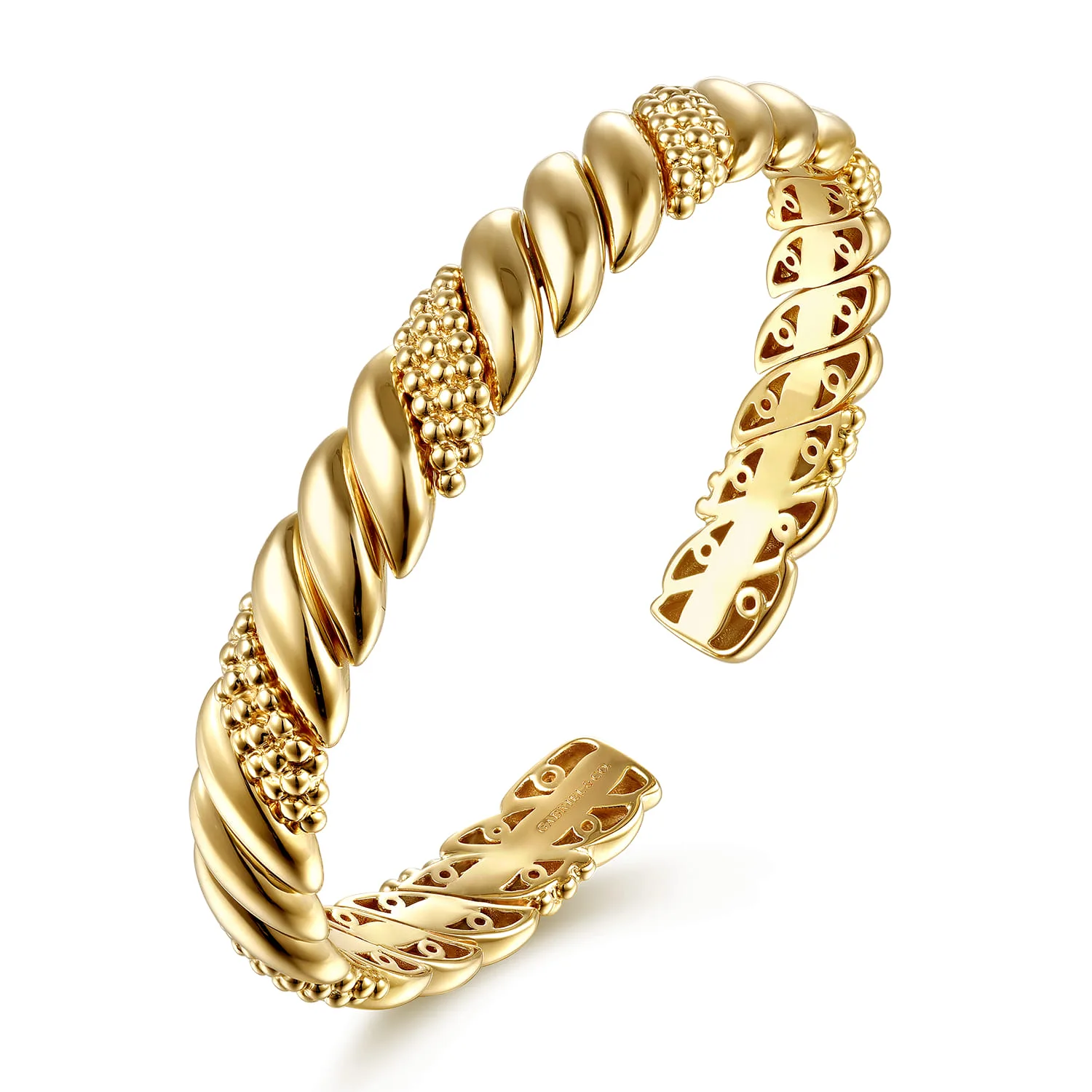 Bujukan Split Bangle Bracelet in 14K Yellow Gold, photograph 2