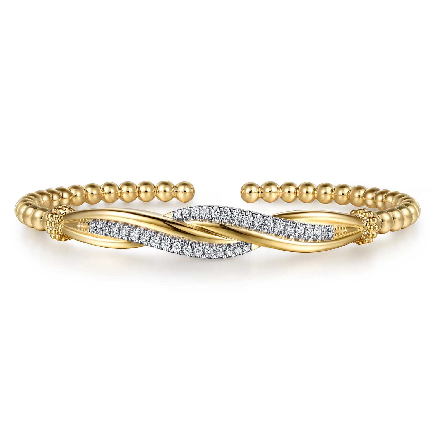 Bujukan and Diamond Twist Split Bangle Bracelet