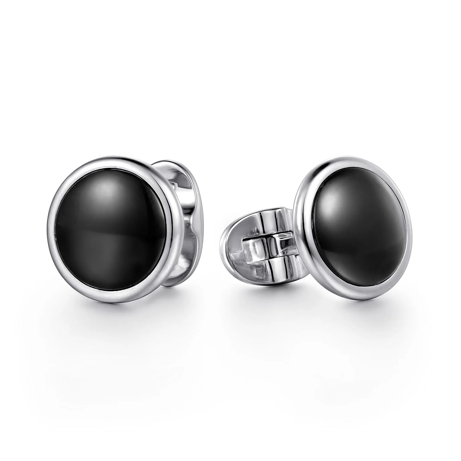 Round Black Onyx Cufflinks