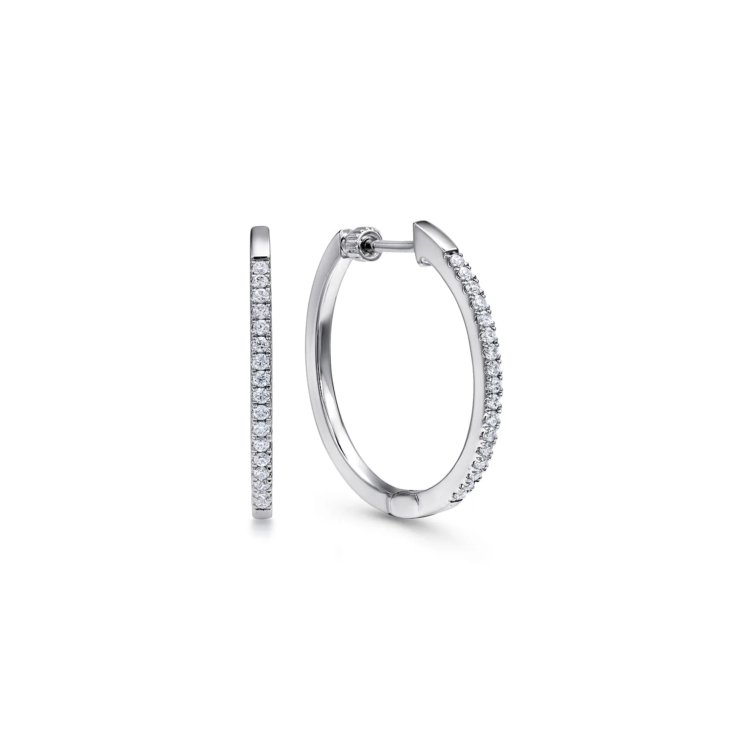 20mm Classic Diamond Hoop Earrings