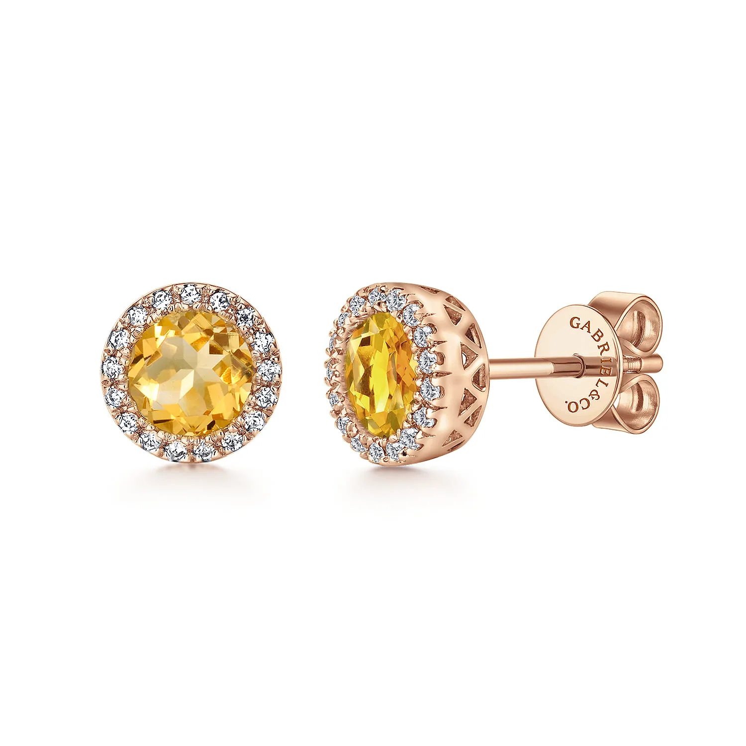 Diamond and Citrine Earrings