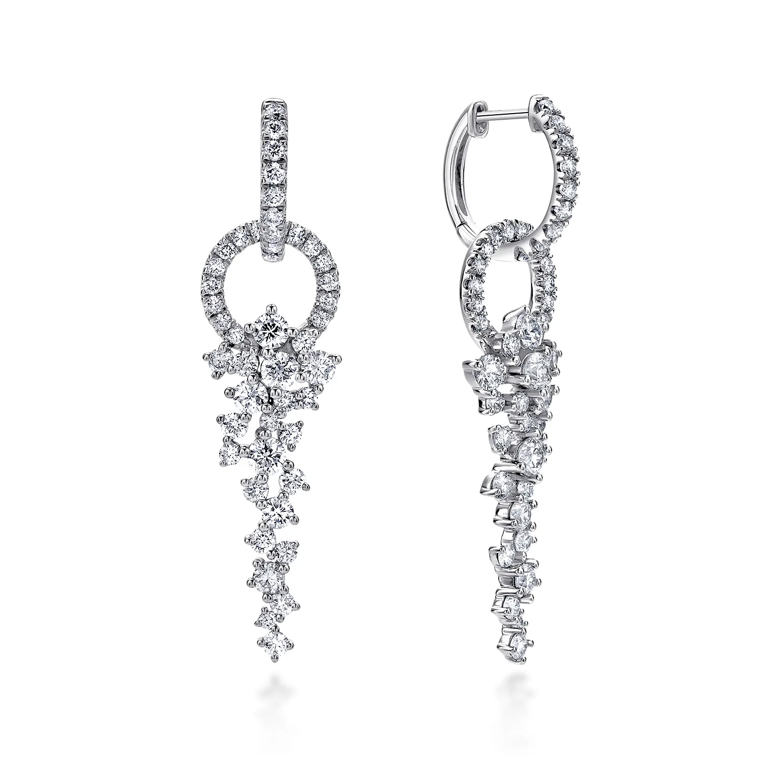 Diamond Huggies with Cascading Cluster Drops