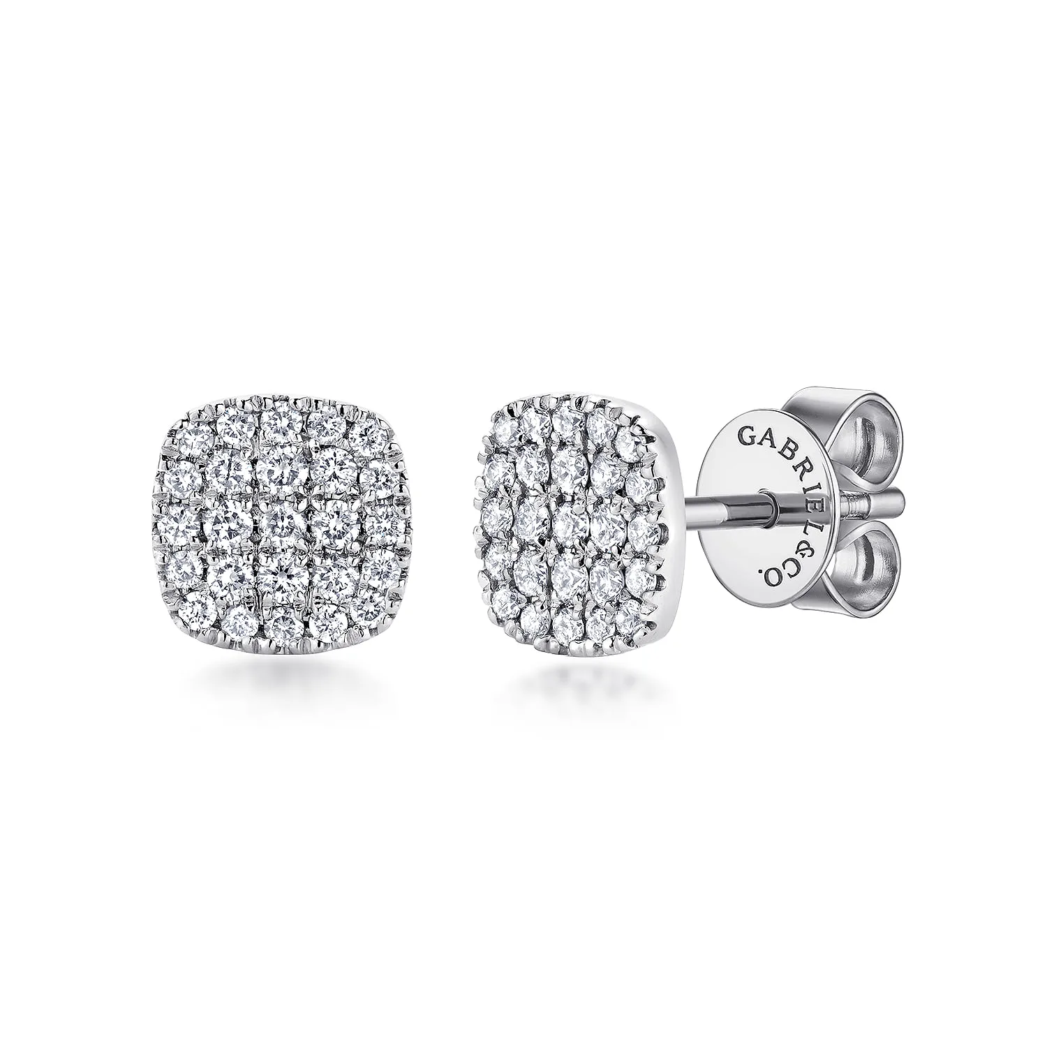 Diamond Pave Square Studs