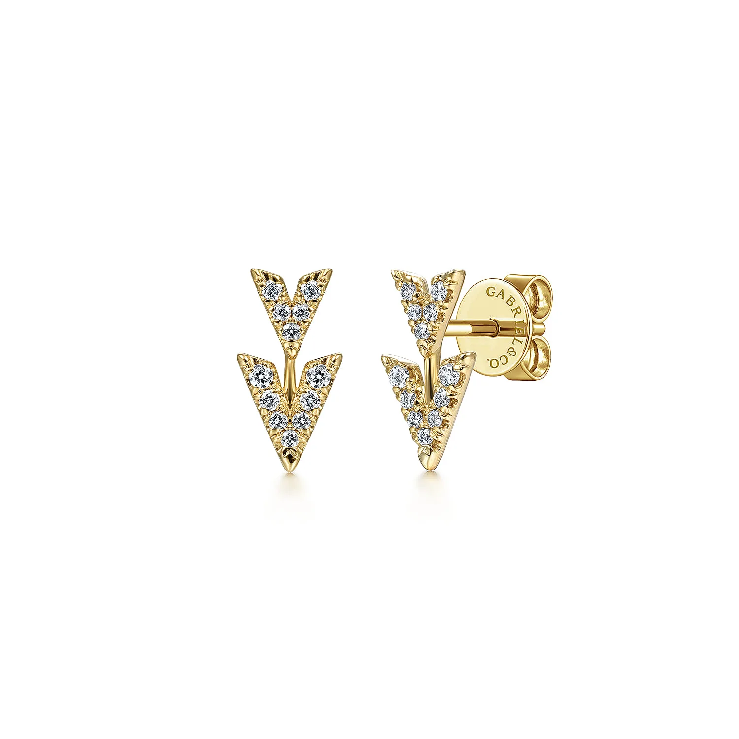 Diamond Chevron Earrings