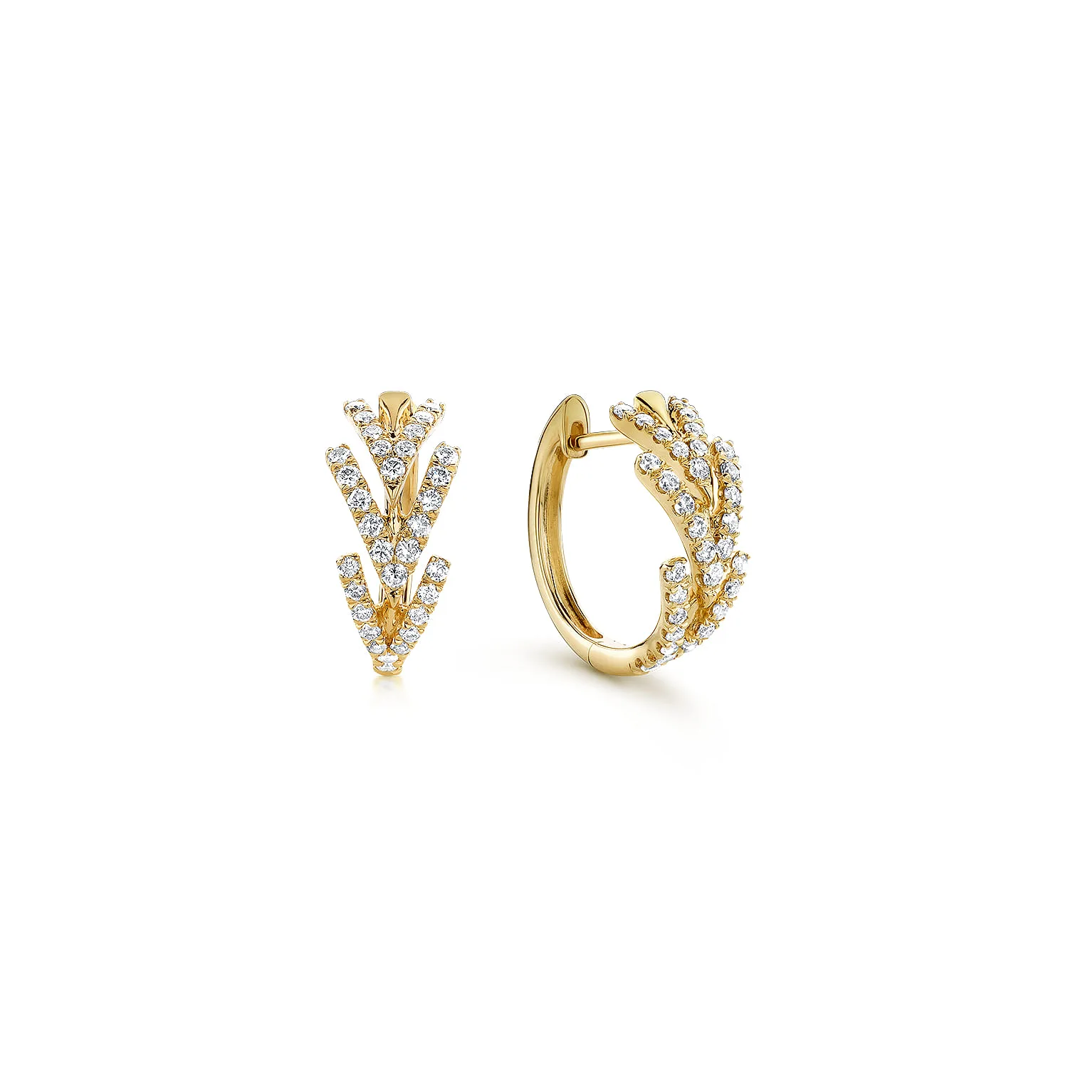 Diamond Chevron Earrings
