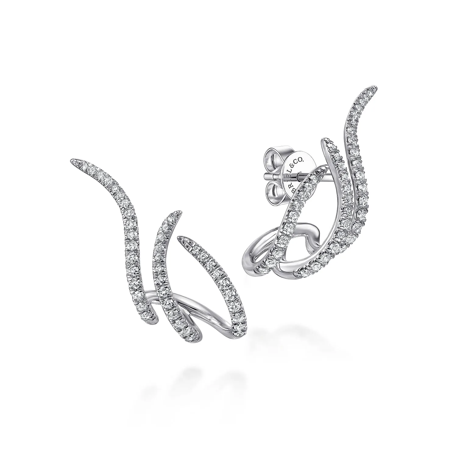 Abstract Diamond Stud Earrings