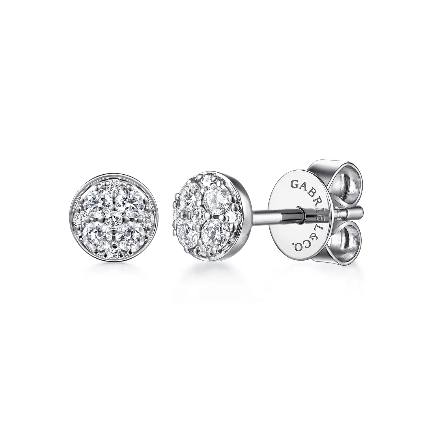 Cluster Diamond Stud Earrings