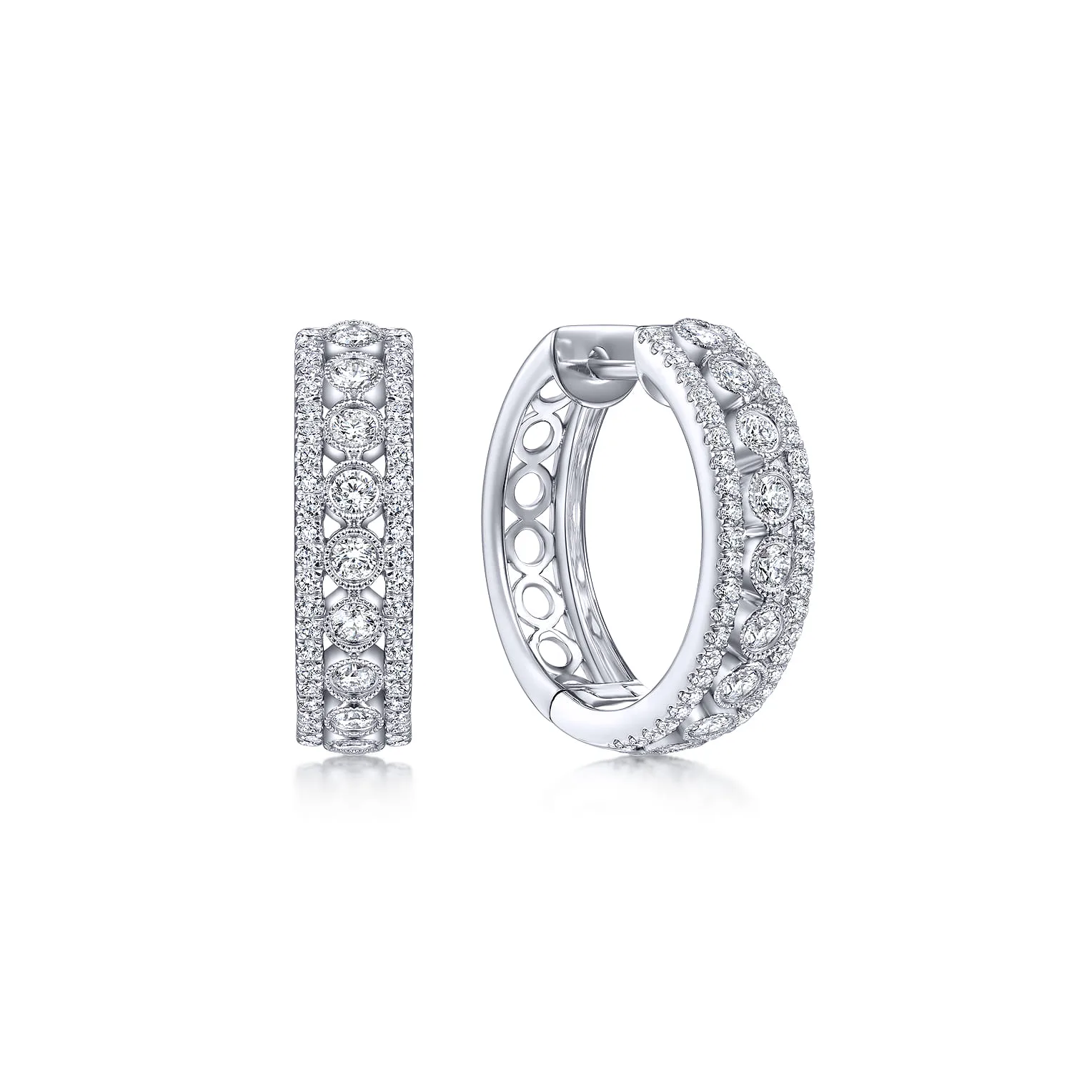 20mm Diamond Huggie Earrings