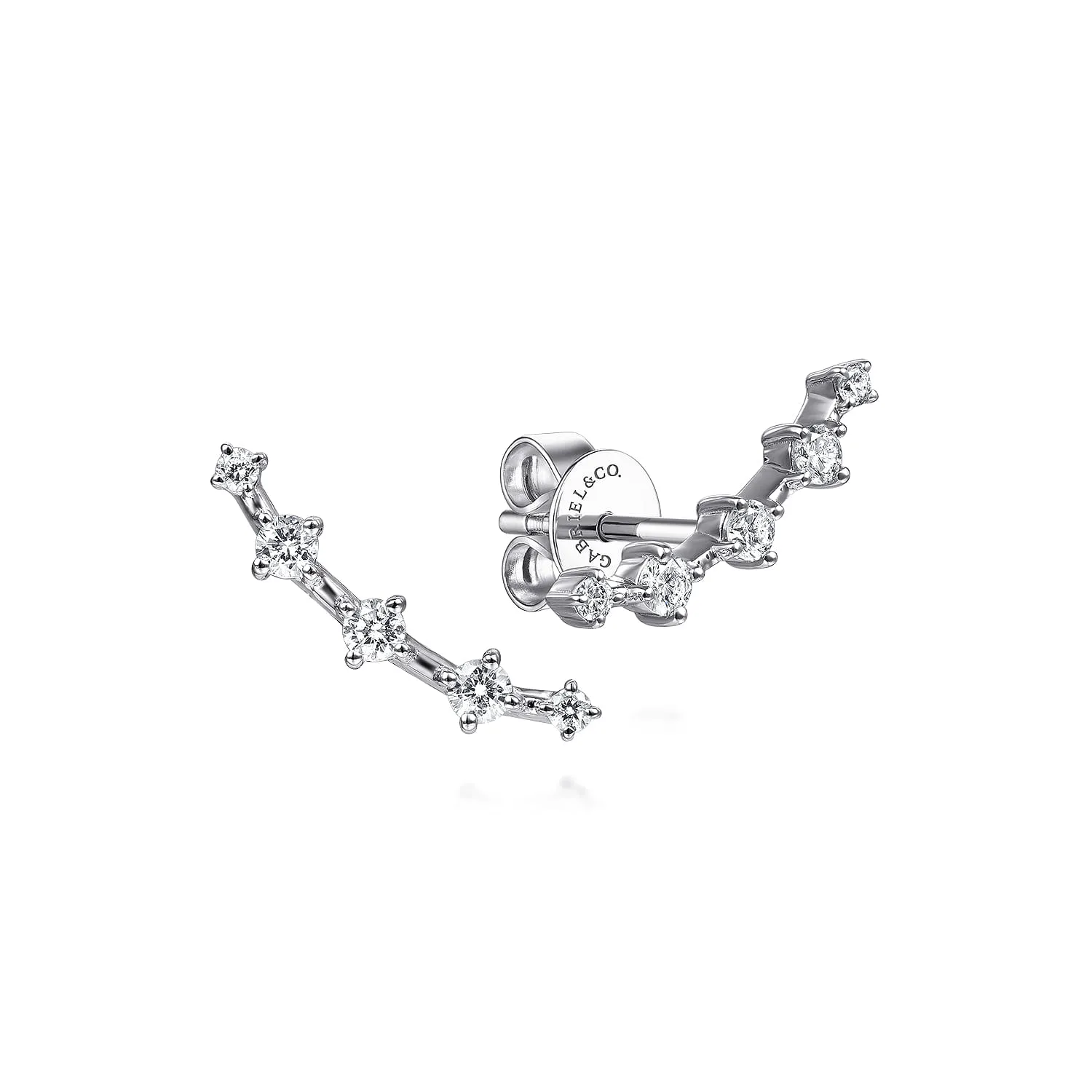 Bar Diamond Stud Earrings