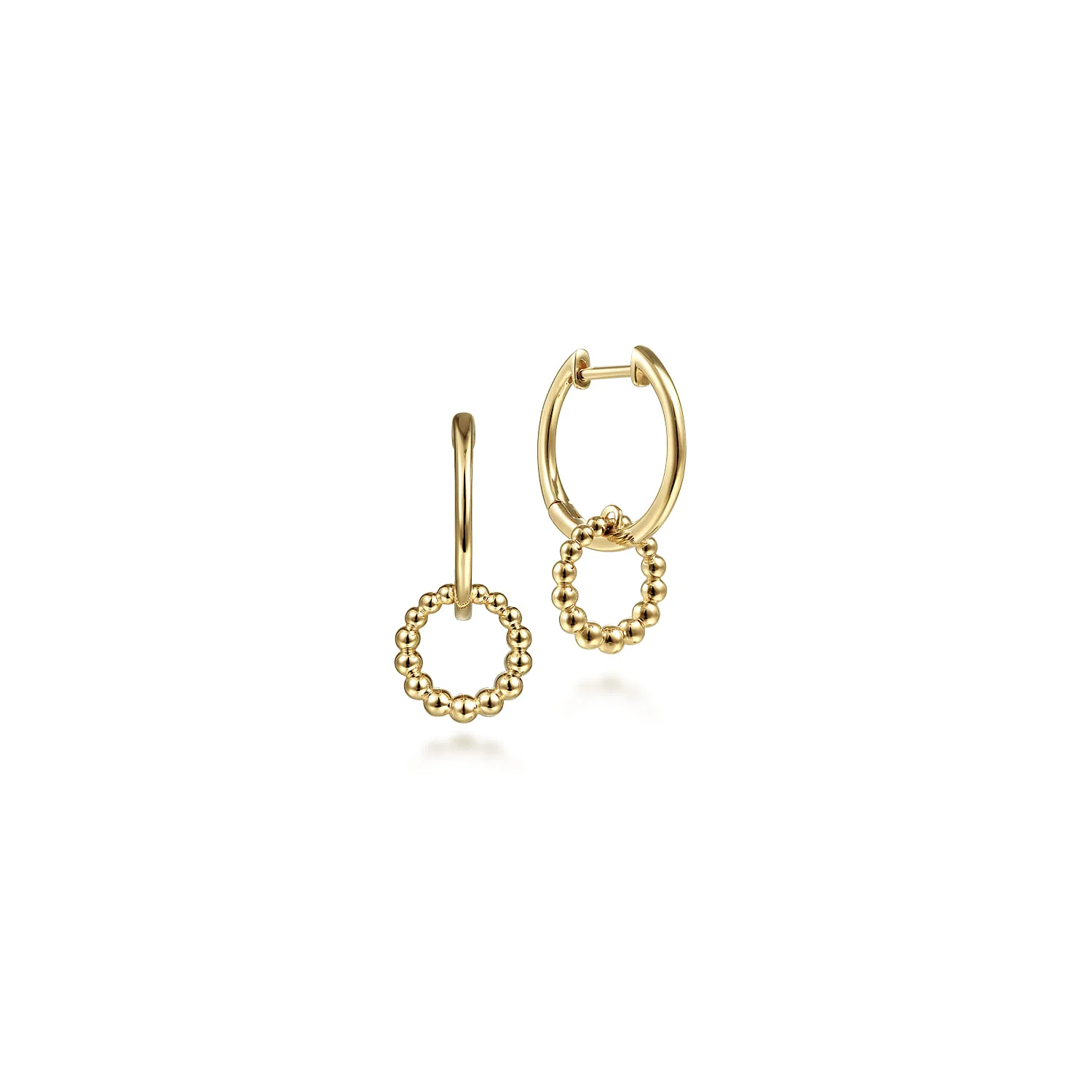 Huggies with Beaded Circle Drops