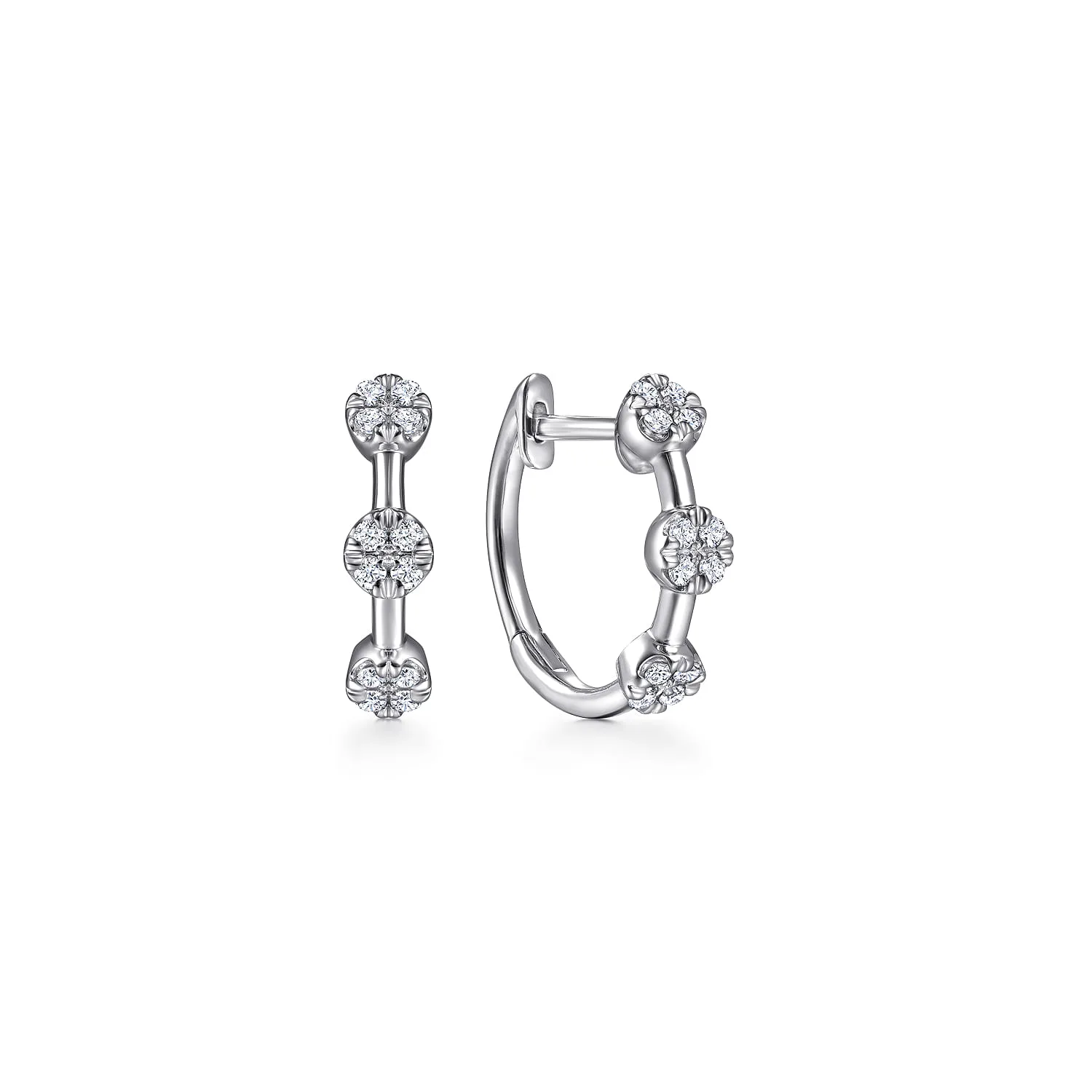 15mm Diamond Station Huggie