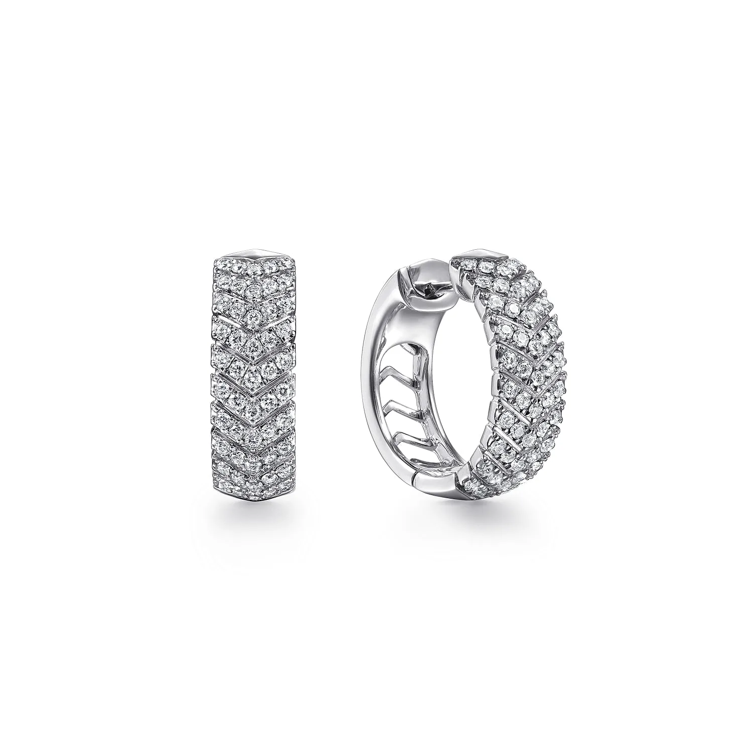 Diamond Chevron Earrings