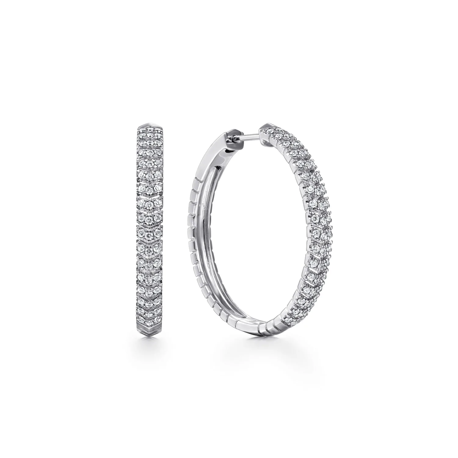 Diamond Chevron Earrings