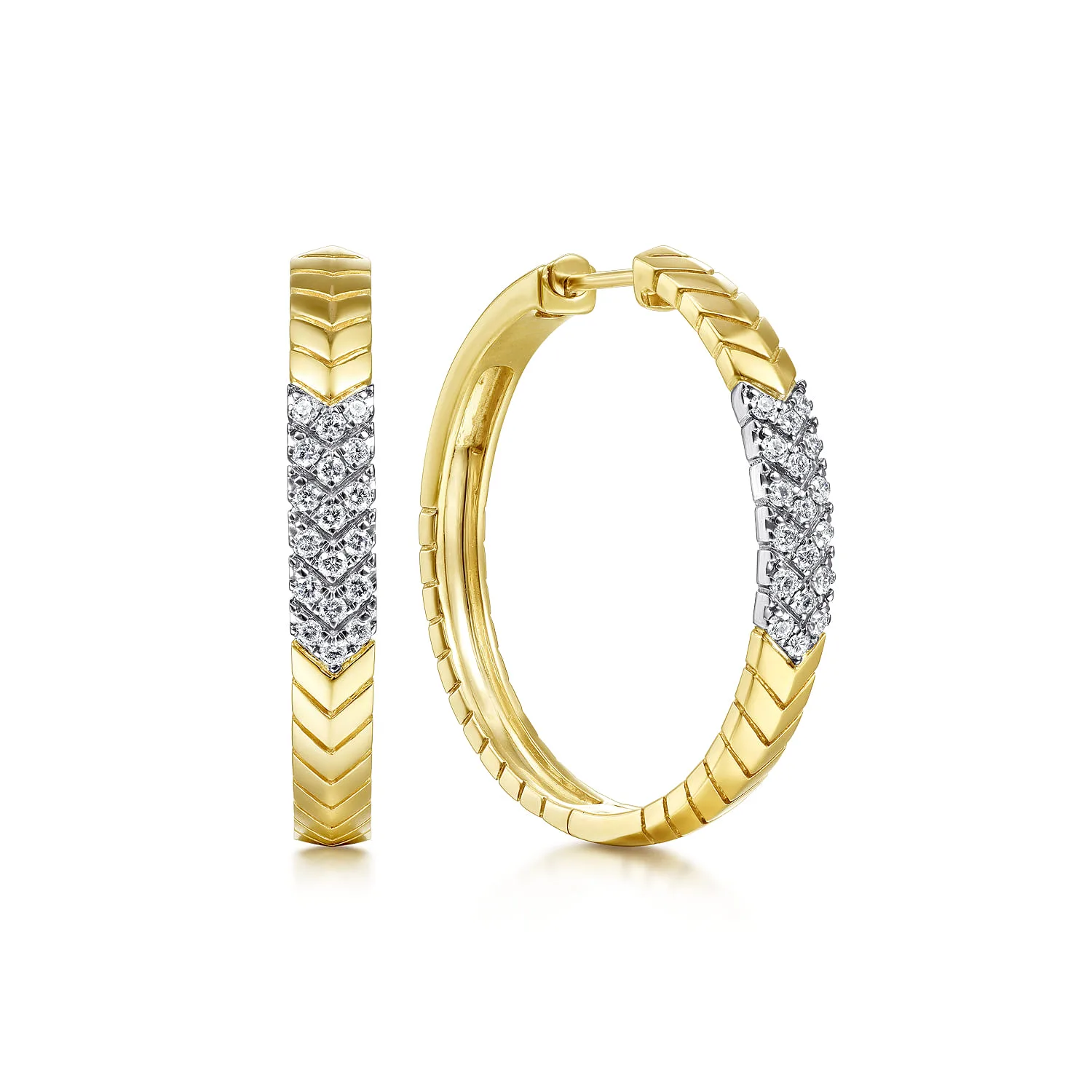 Diamond Chevron Earrings