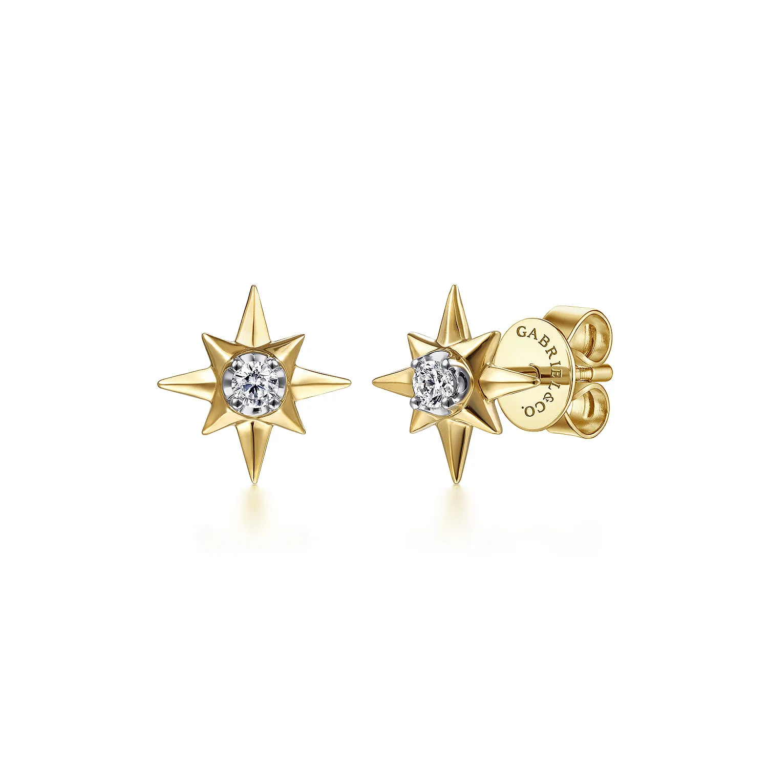 Diamond Star Stud Earrings