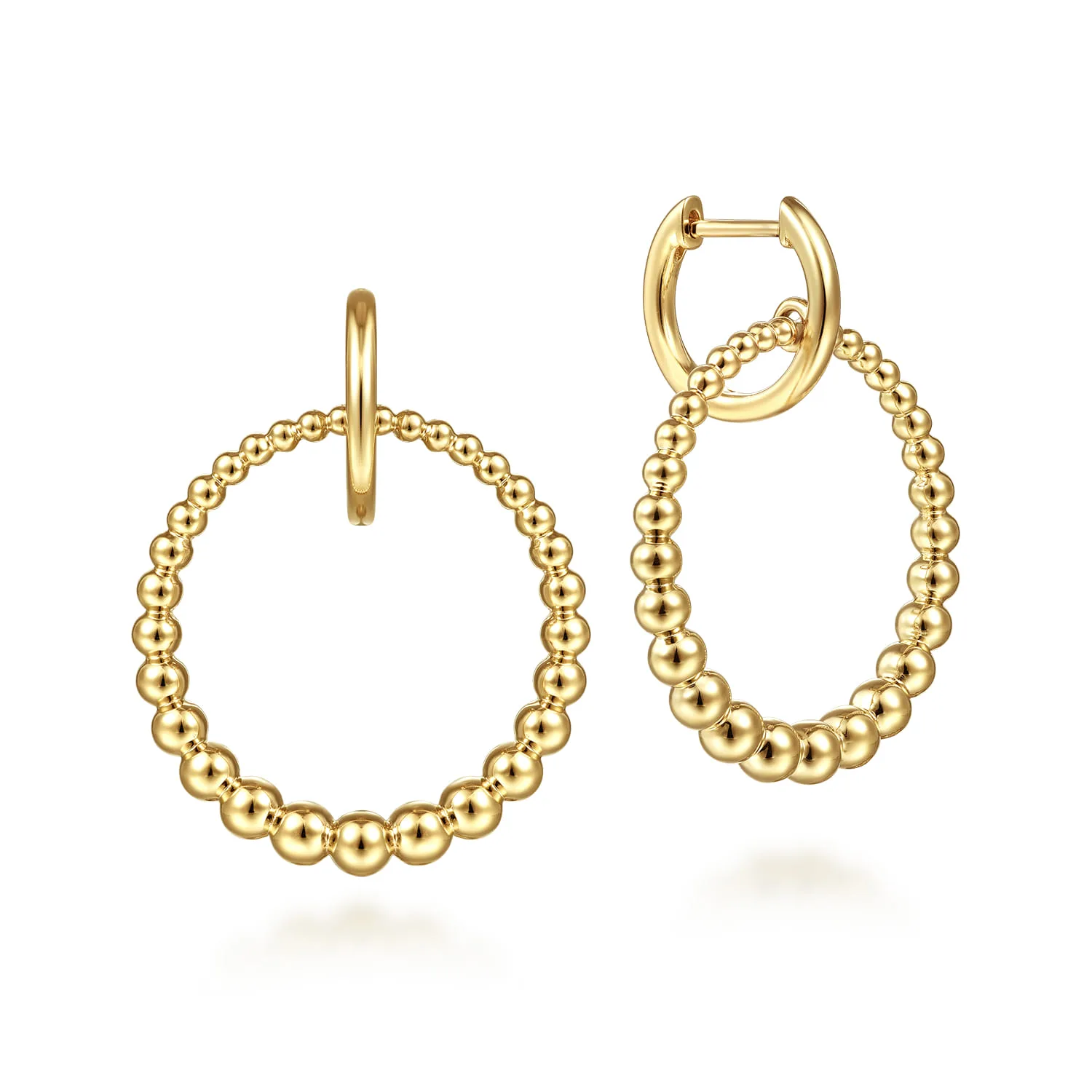 Huggies with Bujukan Beaded Circle Drops