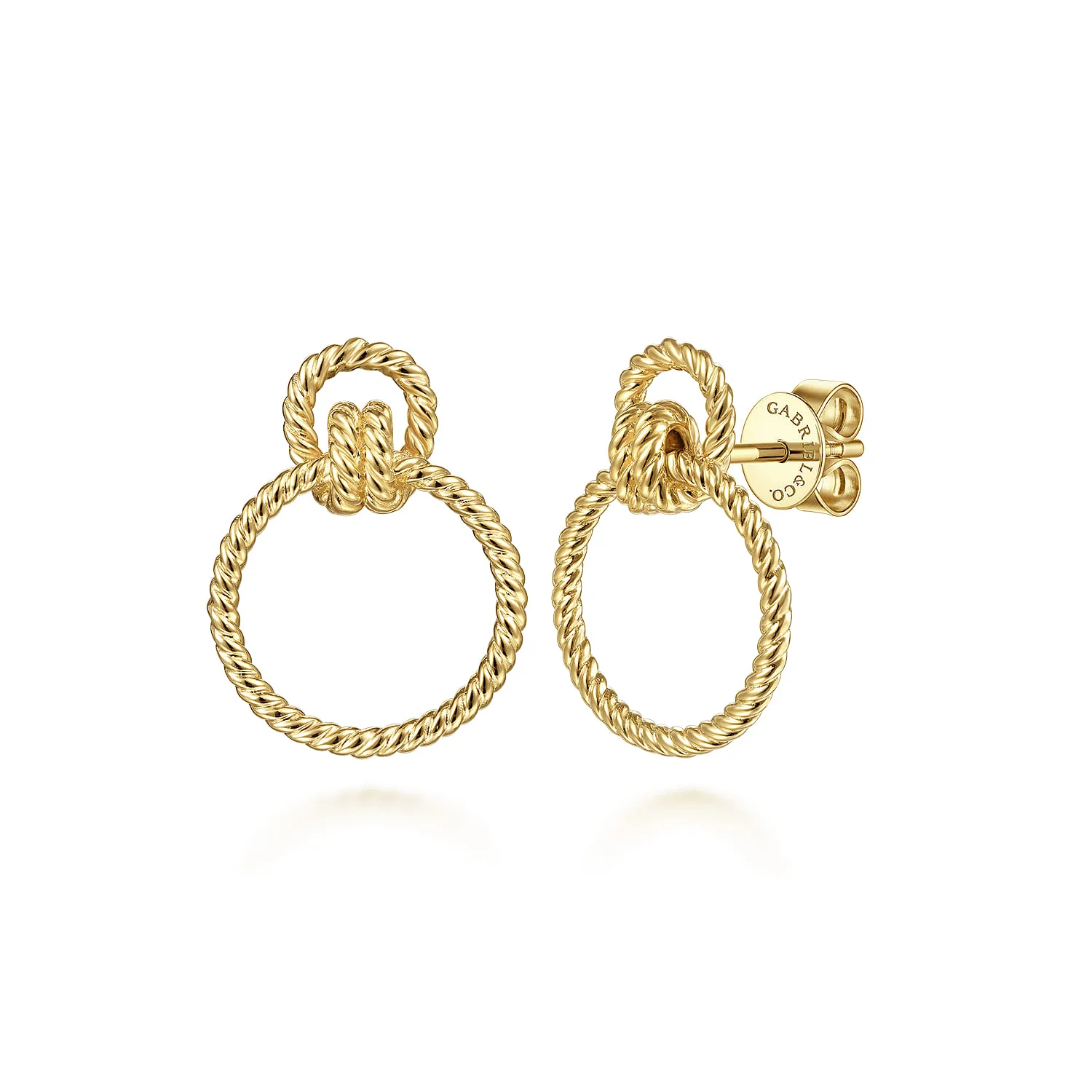 Twisted Rope Geometric Circle Studs